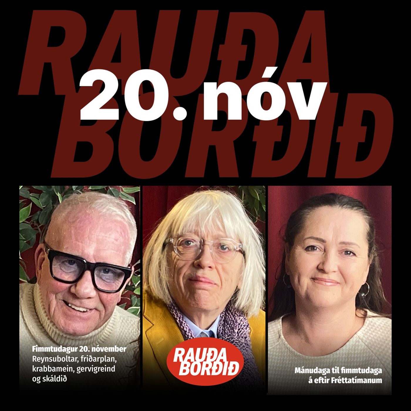 Fimmtudagur 20. nóvember - Reynsuboltar, friðarplan, krabbamein, gervigreind og skáldið