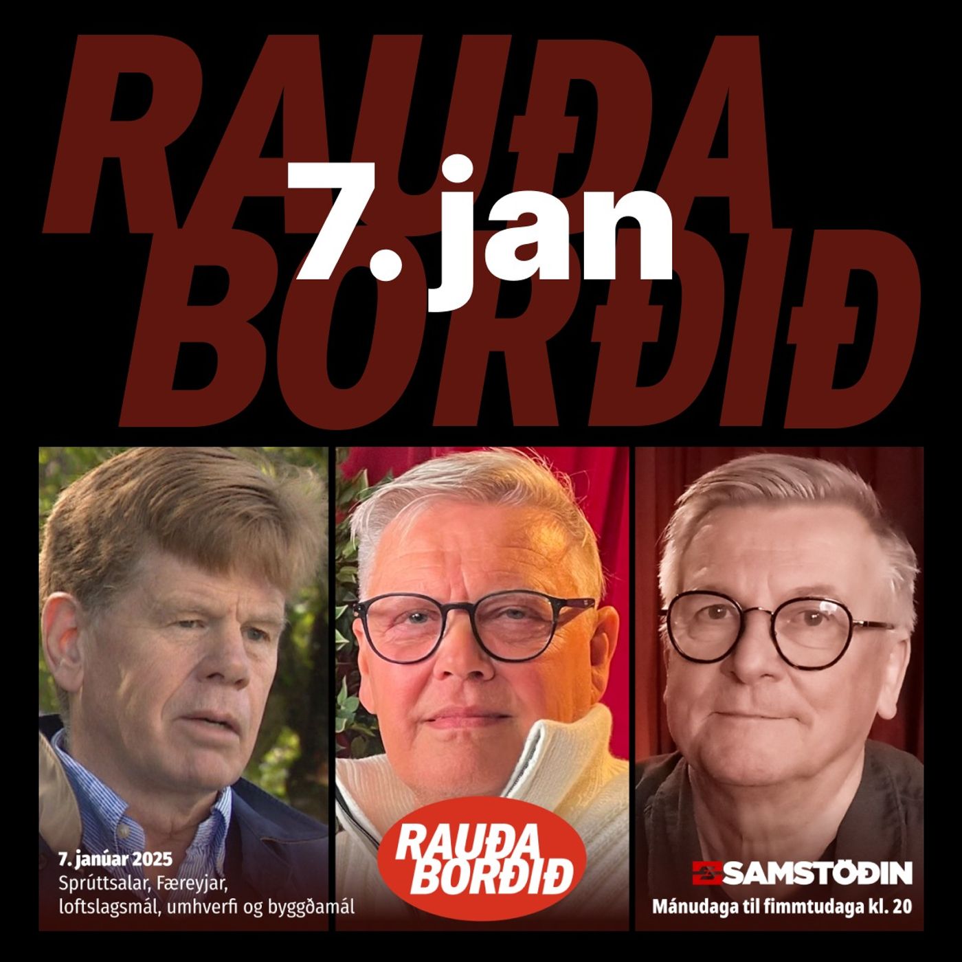 Rauða borðið 7. jan - Sprúttsalar, Færeyjar, loftlagsmál, umhverfi og byggðamál episode artwork
