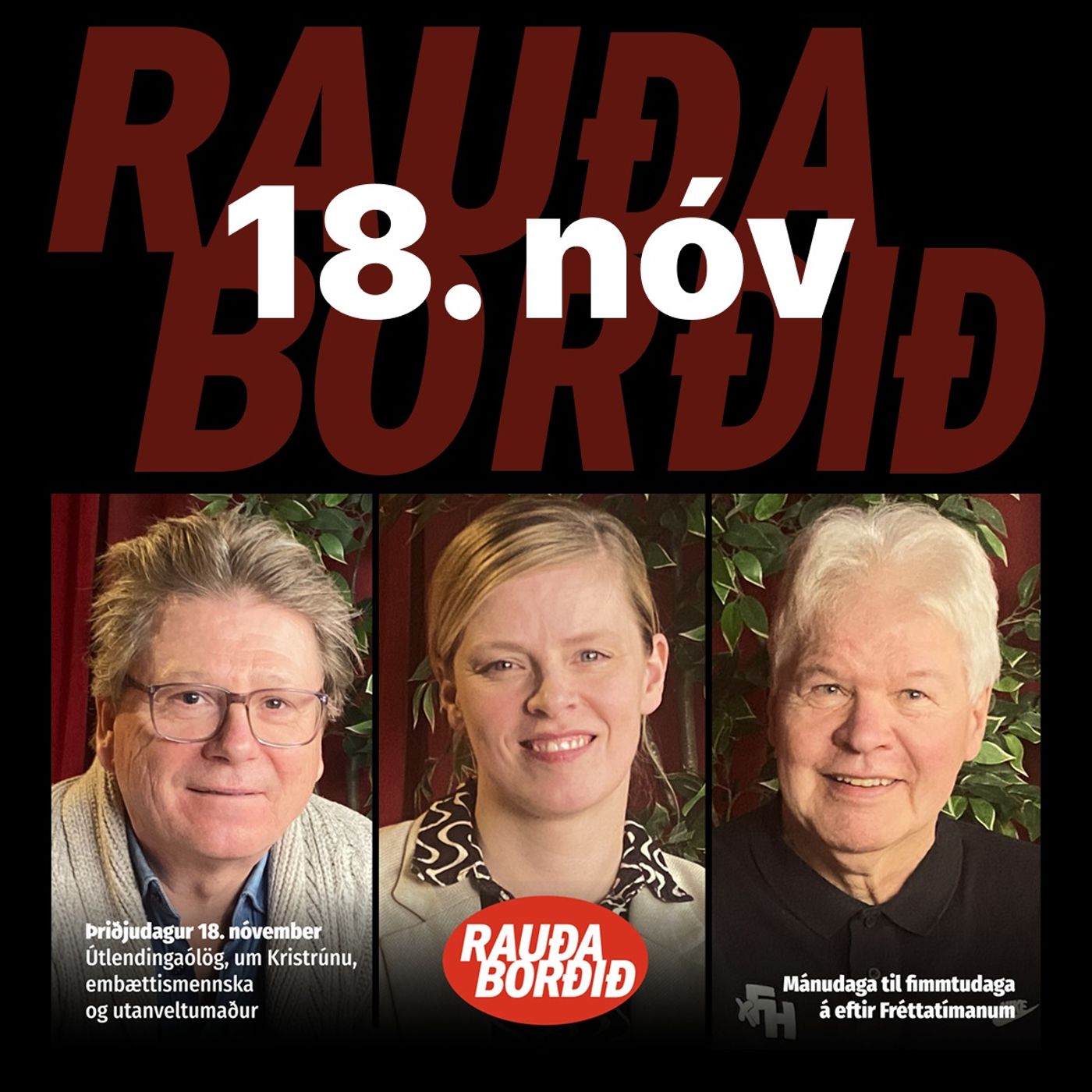 Þriðjudagur 18. nóvember - Útlendingaólög, um Kristrúnu, embættismennska og utanveltumaður Þriðjudagur 18. nóvember - Útlendingaólög, um Kristrúnu, embættismennska og utanveltumaður