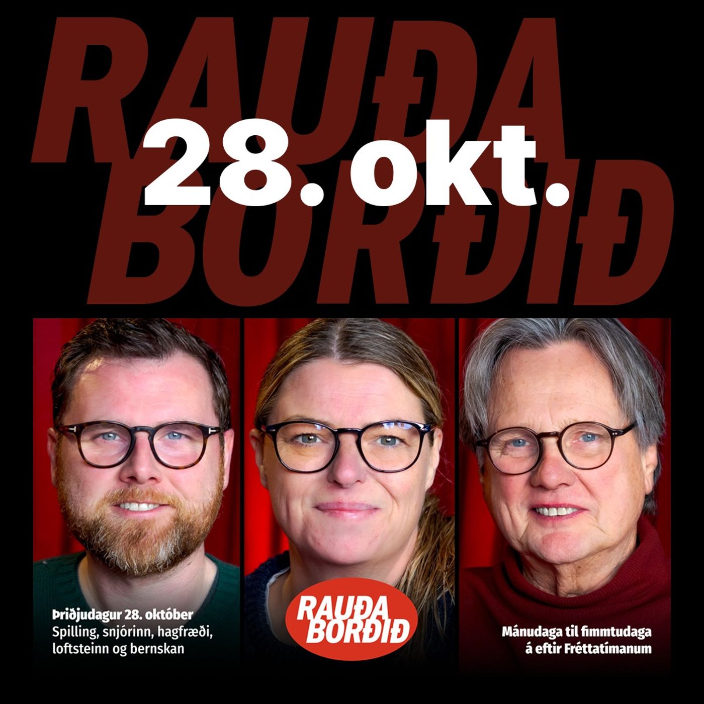 Rauða borðið 28. okt - Spilling, snjórinn, hagfræði, loftsteinn og bernskan episode artwork