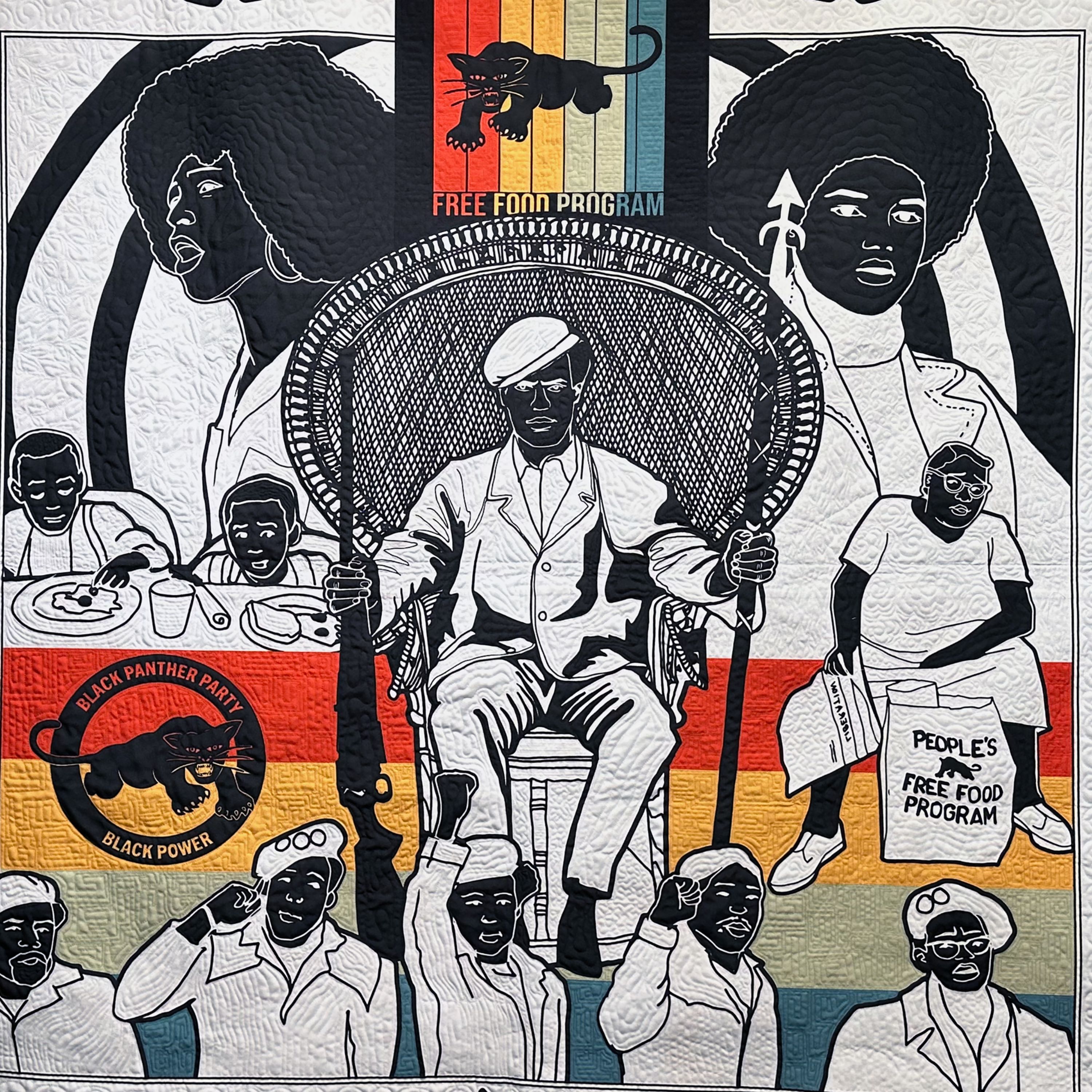 Figures From Black History Illustrated Through Textile Arts