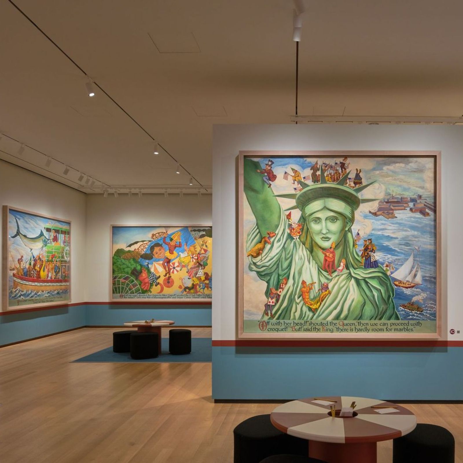 Restored and Rehoused Depression-Era Mural, 'Alice of Wonderland Visiting New York'