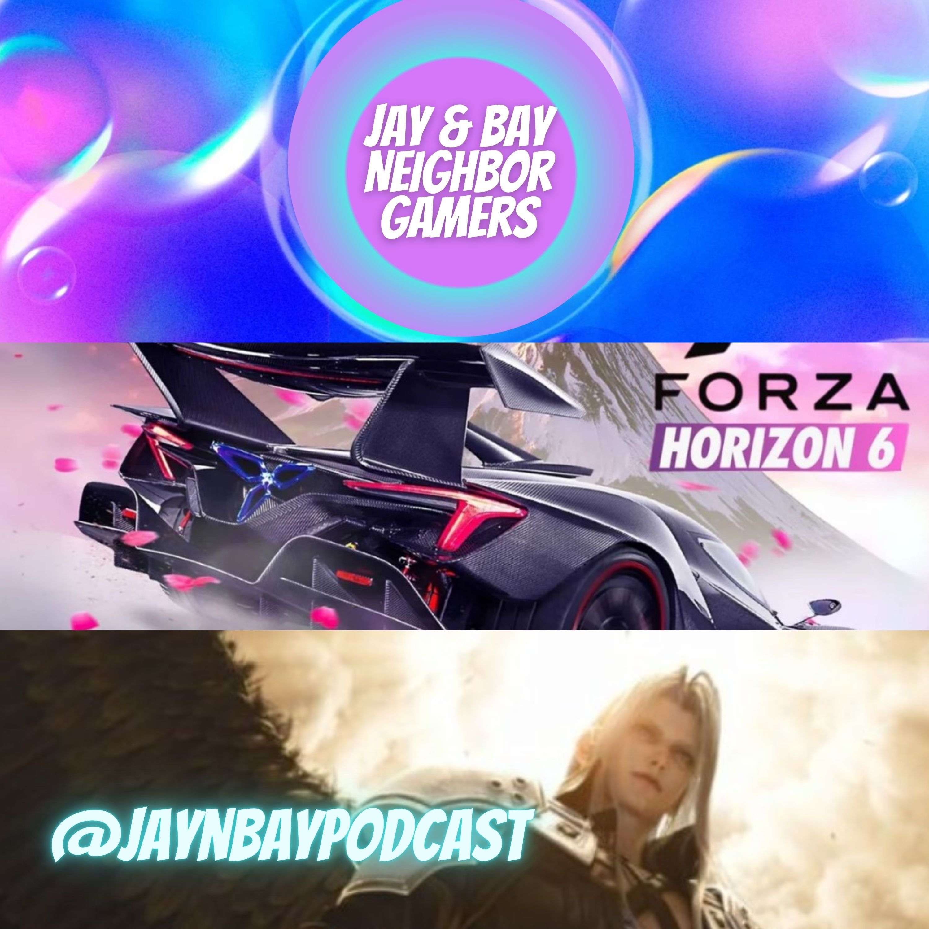 Summer Game Fest covering Final Fantasy 7 Revelation and Forza 6 episode artwork