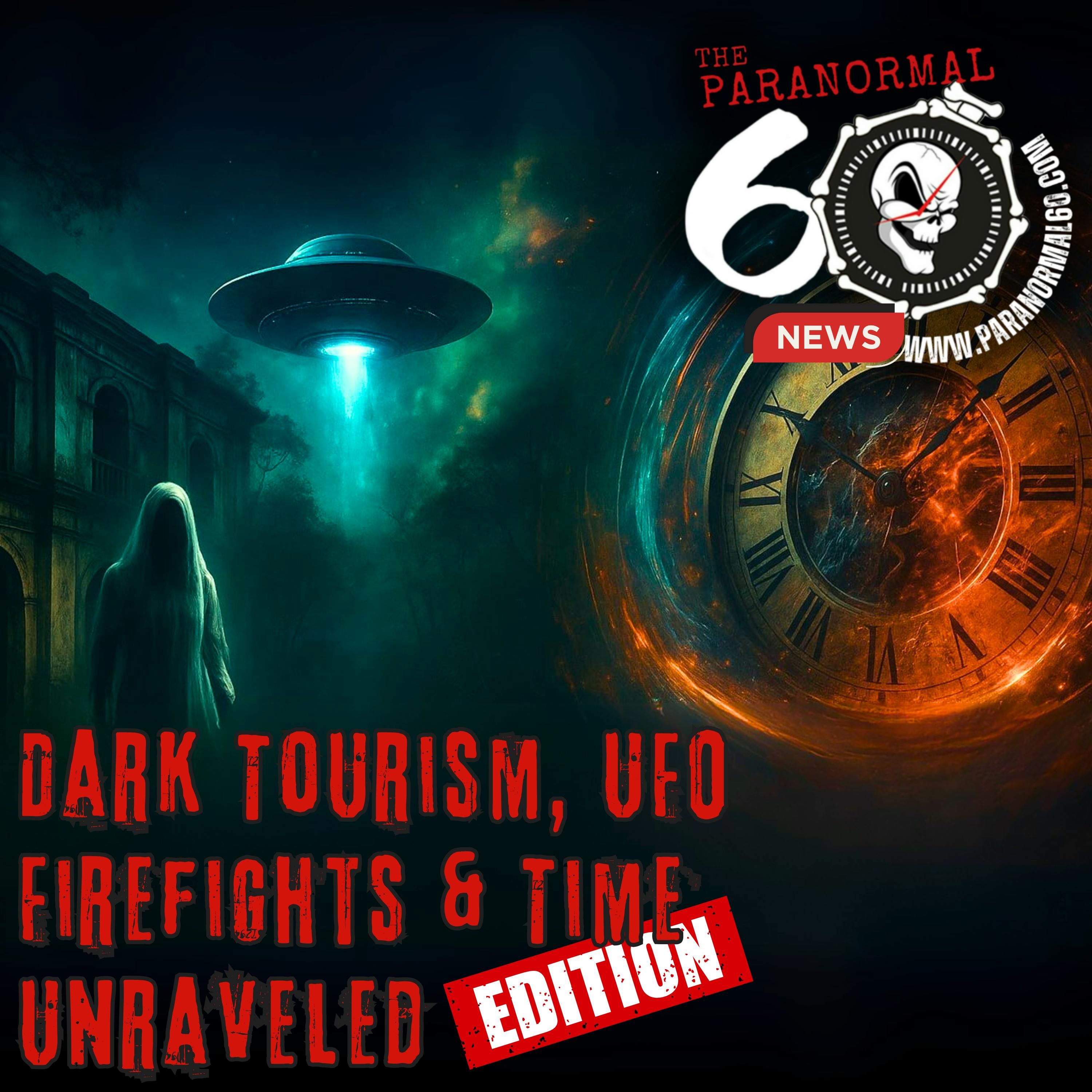 Dark Tourism, UFO Firefights, and Time Unraveled – The Paranormal 60 News episode artwork