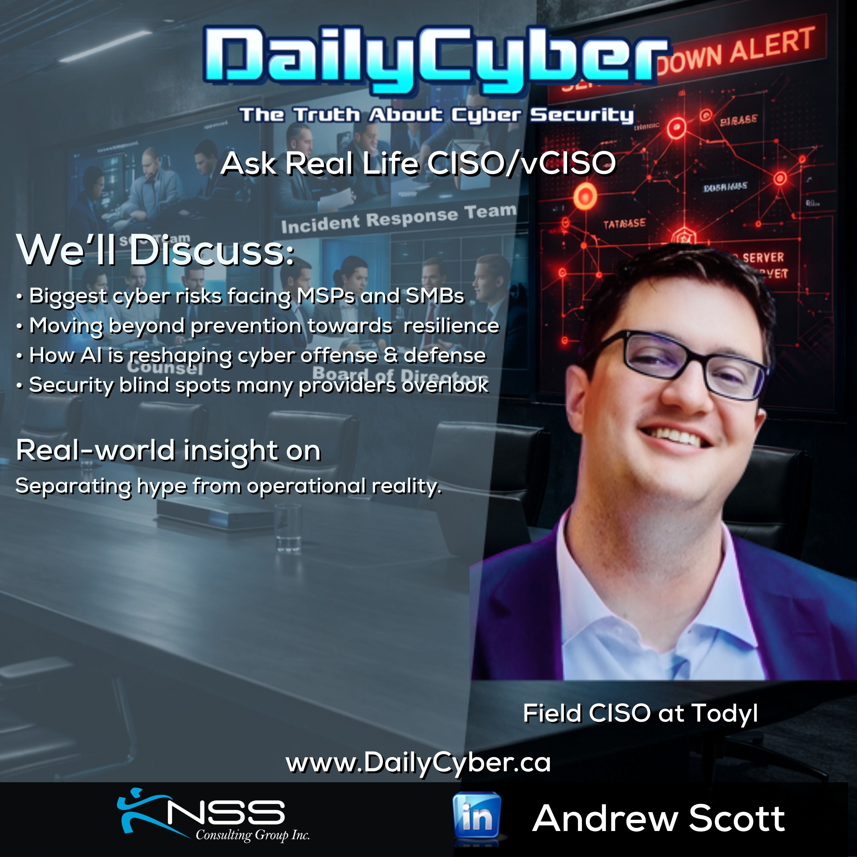 Cyber Resilience, AI Threats & MSP Security Blind Spots| DailyCyber 287 with Andrew Scott episode artwork