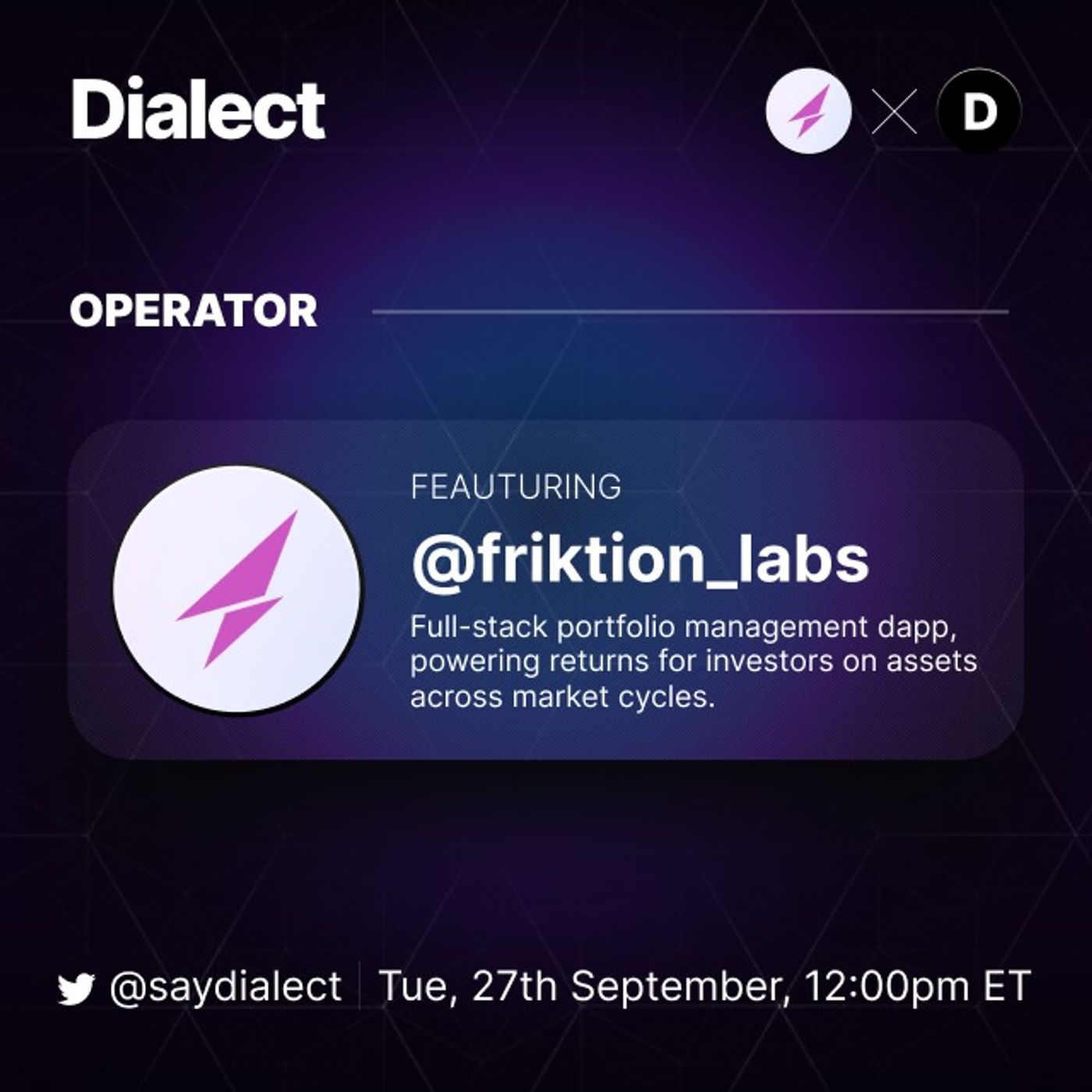 OPERATOR: @friktion_labs