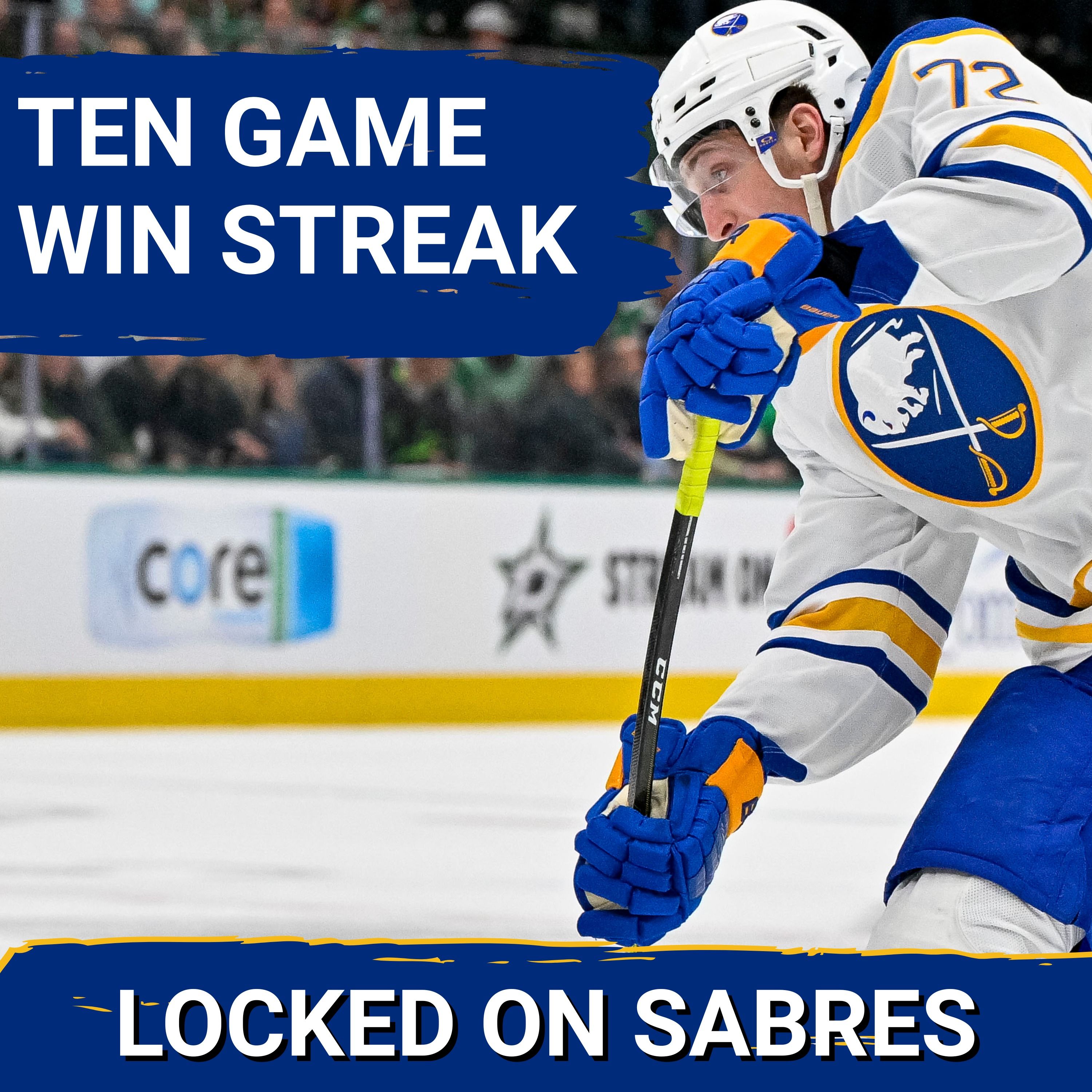 Tage Thompson carries Buffalo Sabres to their tenth win in a row against the Dallas Stars!