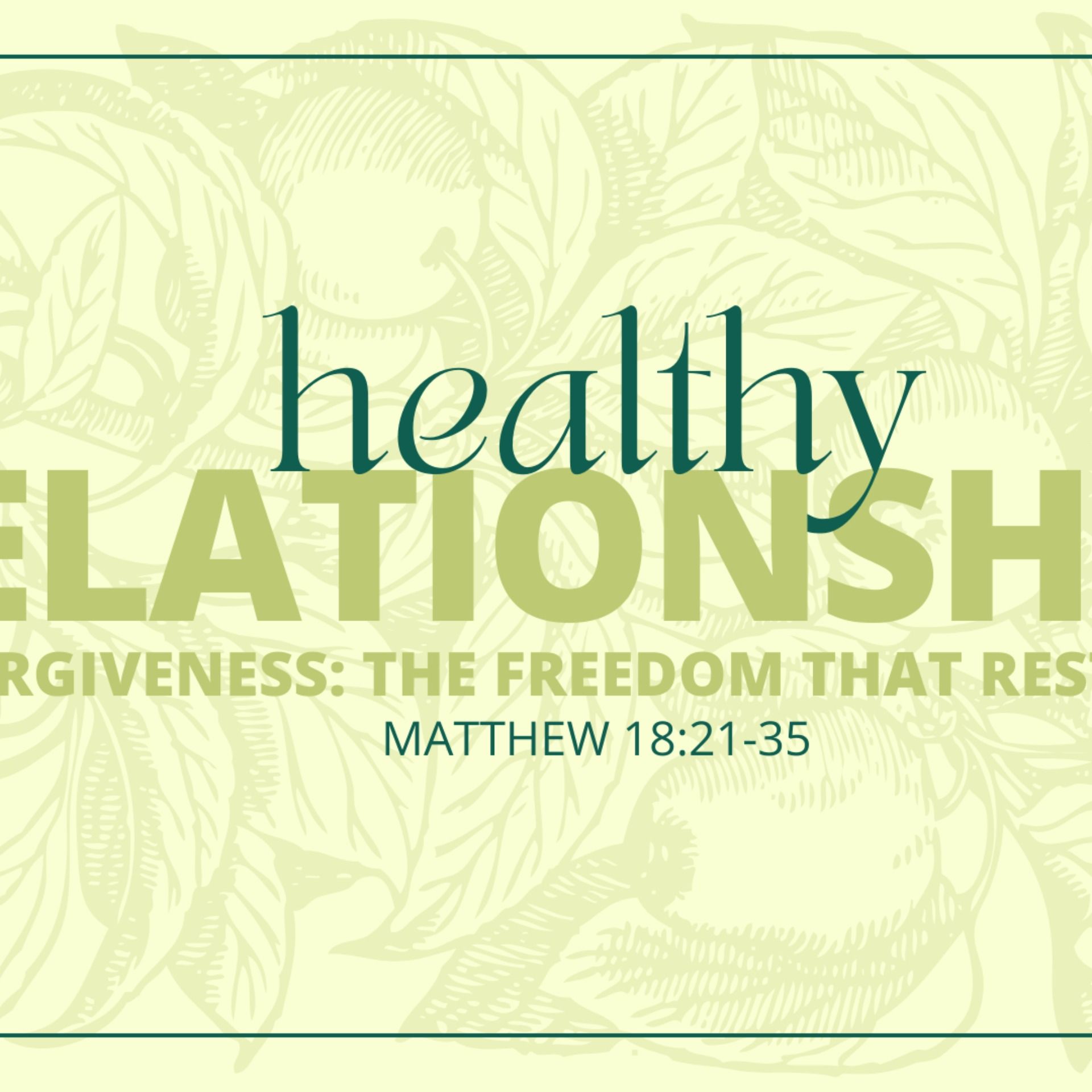 Forgiveness: The Freedom that Restores - Matthew 18:21-35 - 2026-03-15 episode artwork