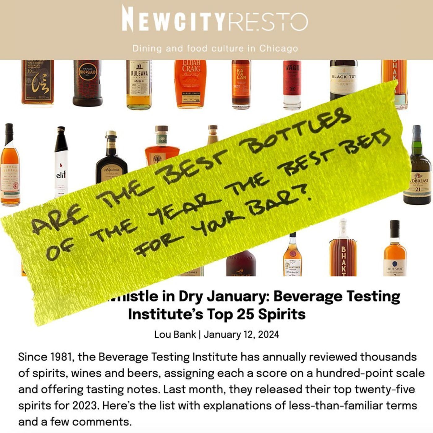 Are the Best Bottles of the Year the Best Bets for Your Bar?