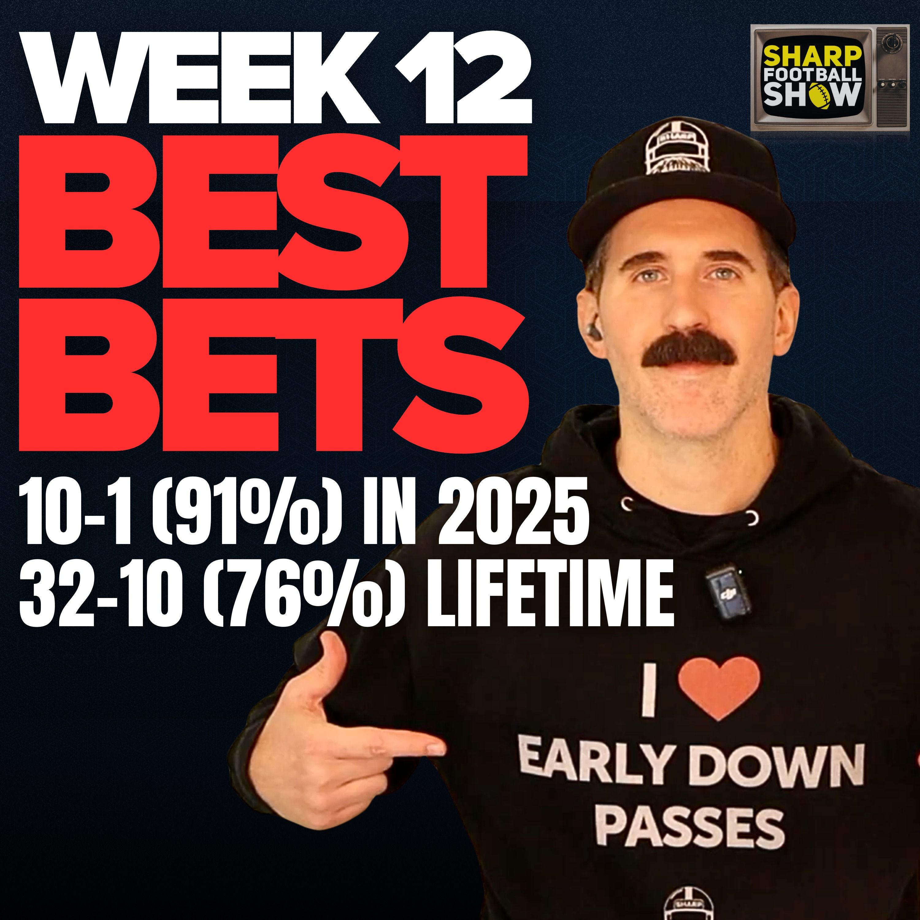 (32-10, 76%) NFL Week 12 Best Bets & Player Props | Sharp Football Show