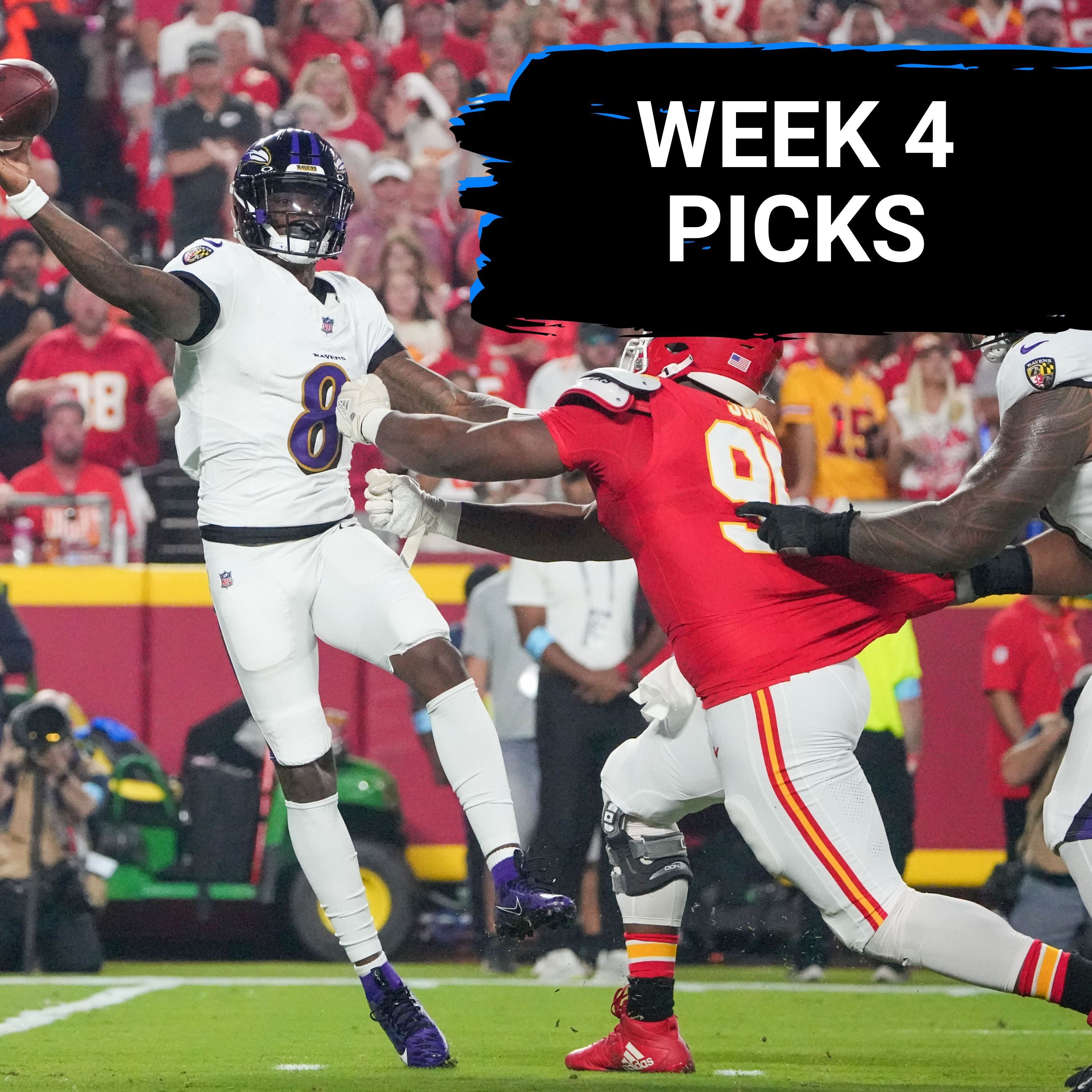 Picking EVERY Week 4 NFL Game | Chiefs or Ravens? Steelers or Vikings? Bucs or Eagles? Rams or Colts?