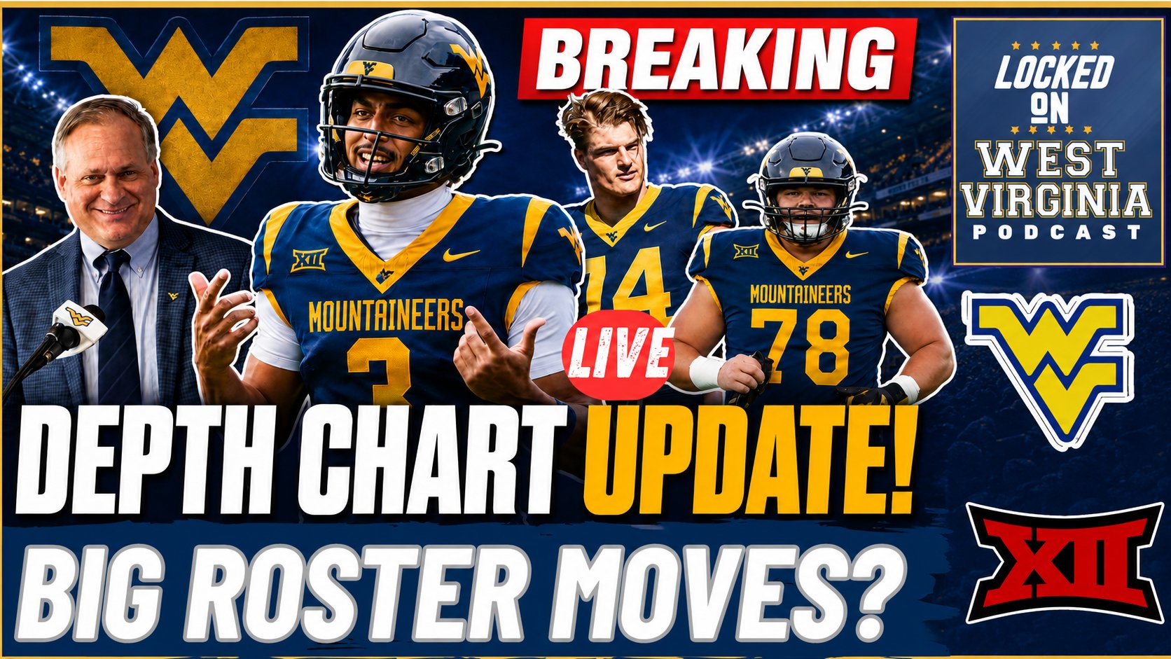 UPDATE- WVU Has Future STARS Everywhere on This MAJOR Depth Chart UPDATE!