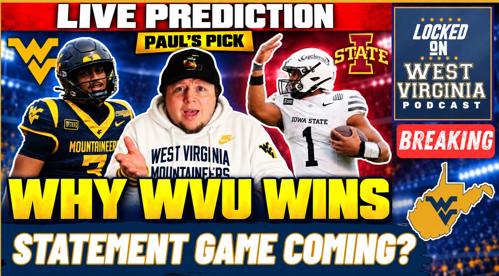PREDICTION- RichRod UNLEASHES an ANGRY WVU Team on Iowa State!