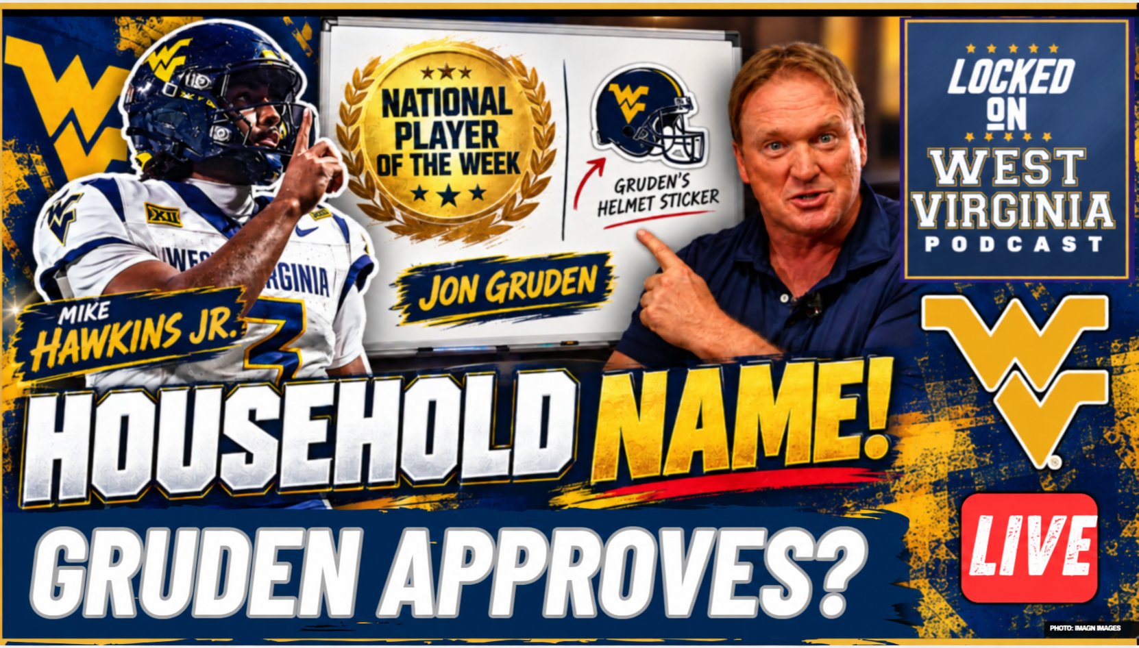 WOW- National Player of the Week! Jon Gruden calls WVU’s Mike Hawkins Jr. DIFFERENT!