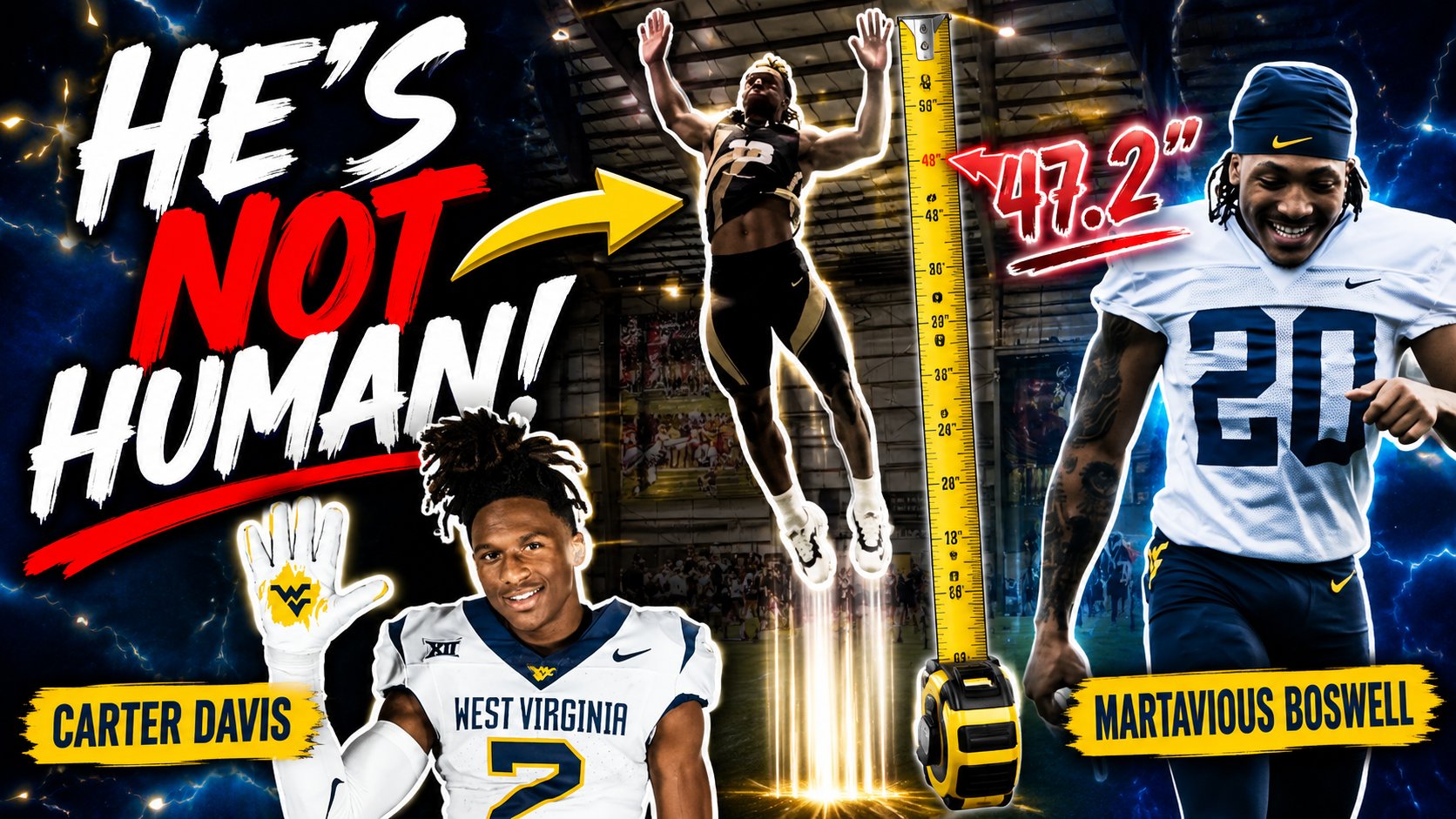 BREAKING NEWS- 47-INCH VERTICAL?! Rich Rodriguez Found ANOTHER Freak! | WVU
