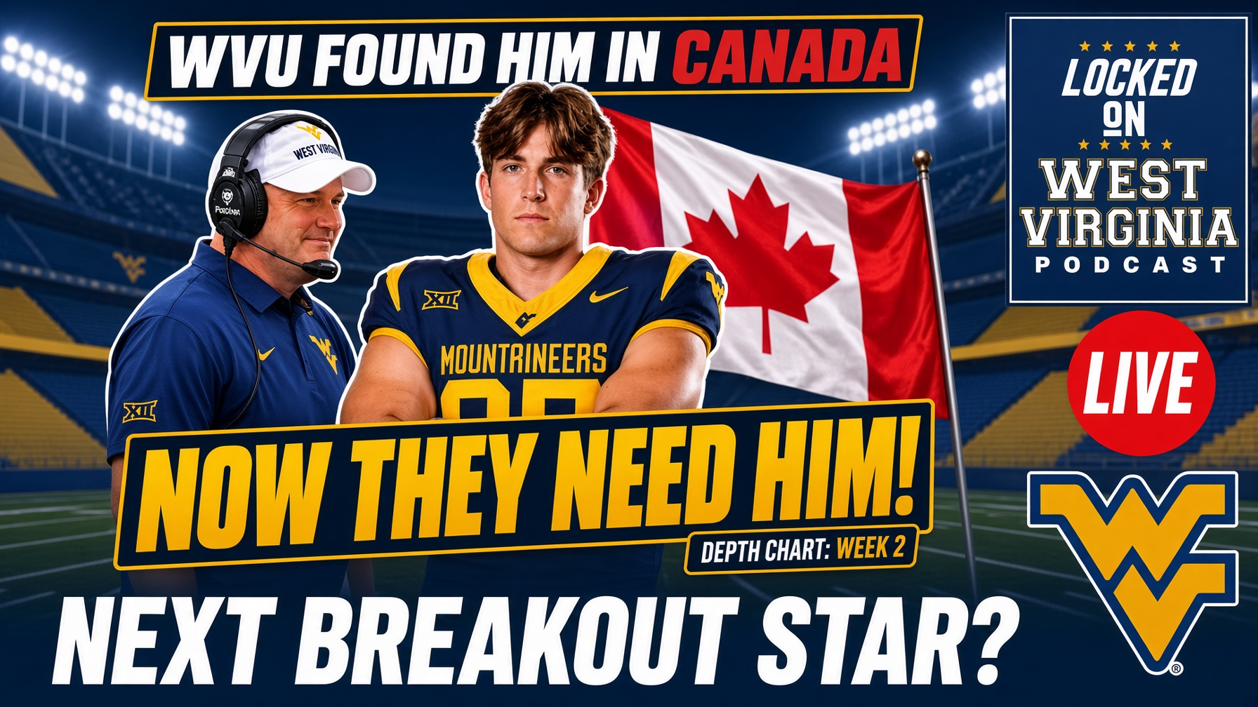 ALERT- WVU Found a 6-Foot-6 MONSTER in Canada—Now It Needs Him