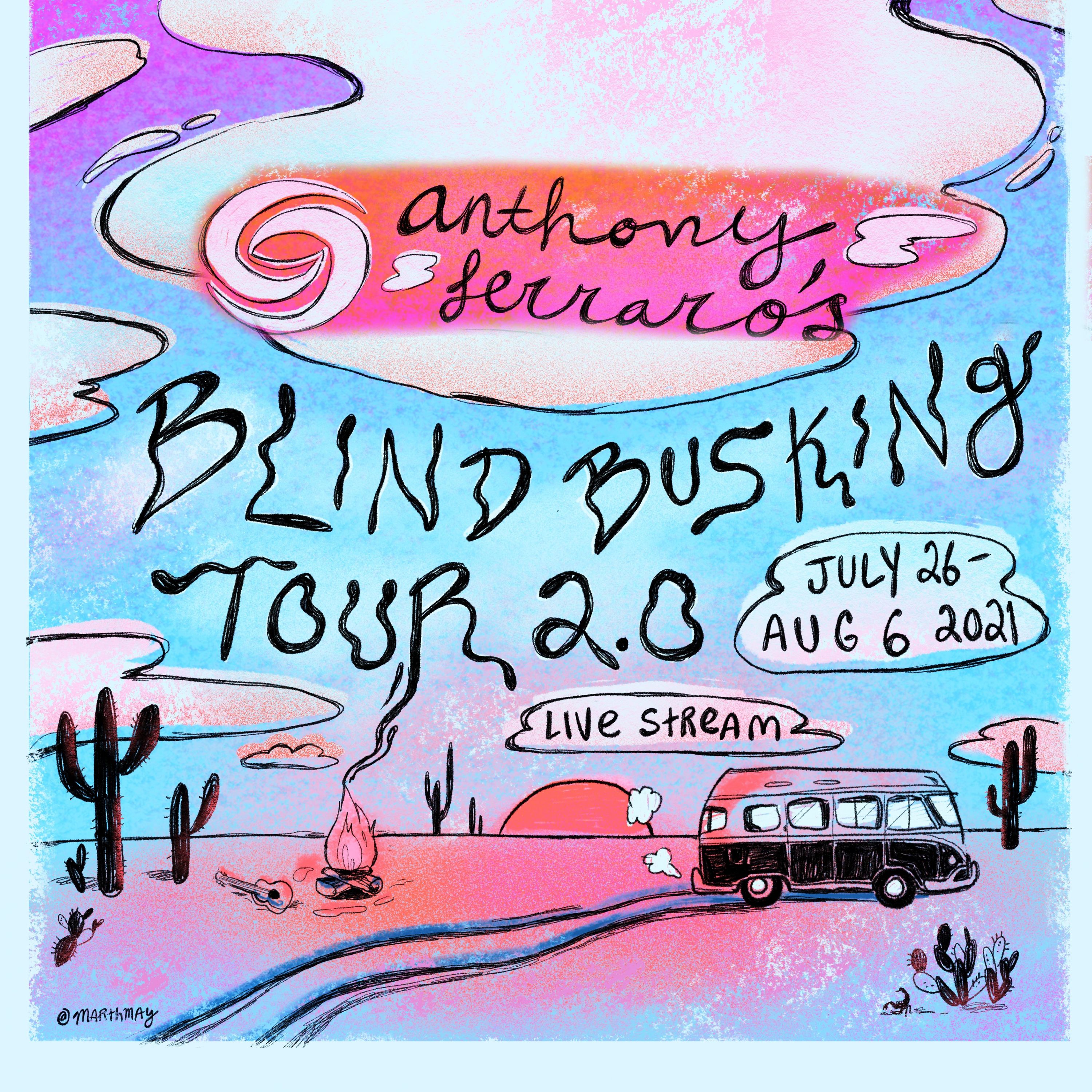 Anthony Ferraro\'s Blind Busking Livestream Music Tour