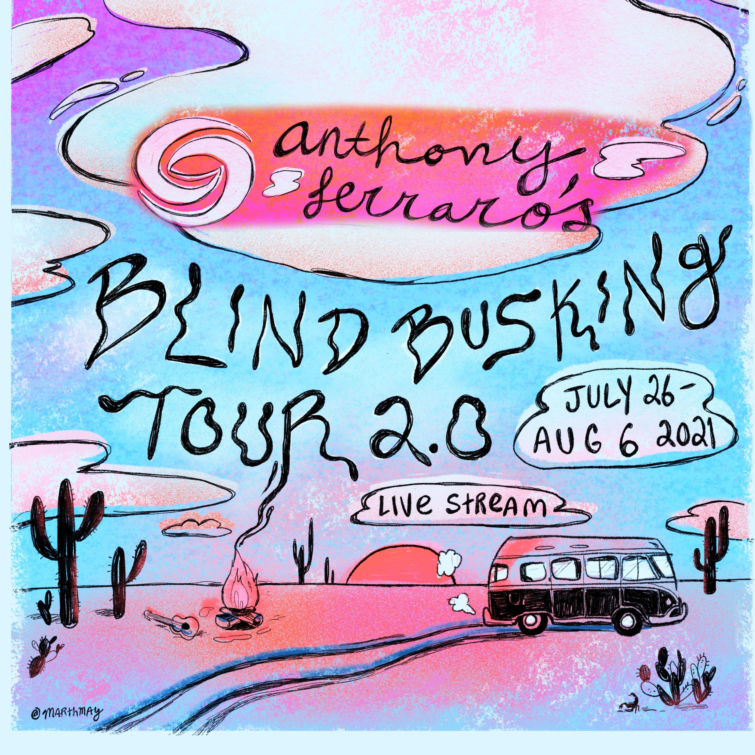 Anthony Ferraro\'s Blind Busking Livestream Music Tour