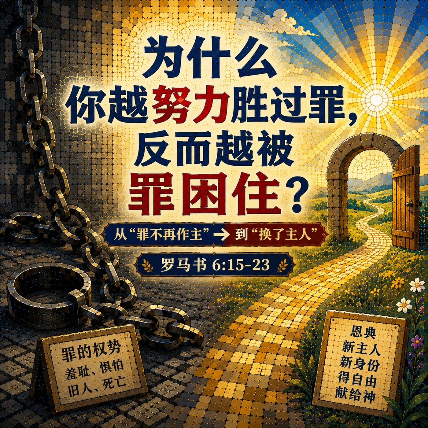 为什么你越努力胜过罪，反而越被罪困住？ 从“罪不再作主”到“换了主人” 罗6:15-23 episode artwork