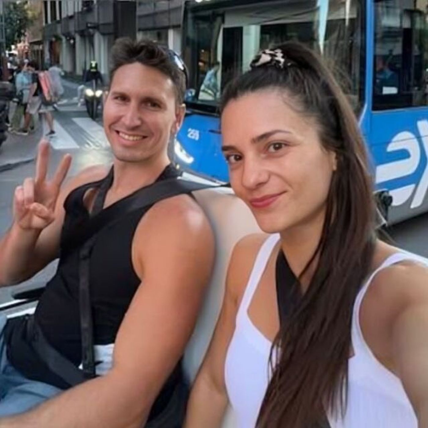 Portraits: A portrait of Niki and Constantinos. Known mostly as Hahanomads episode artwork