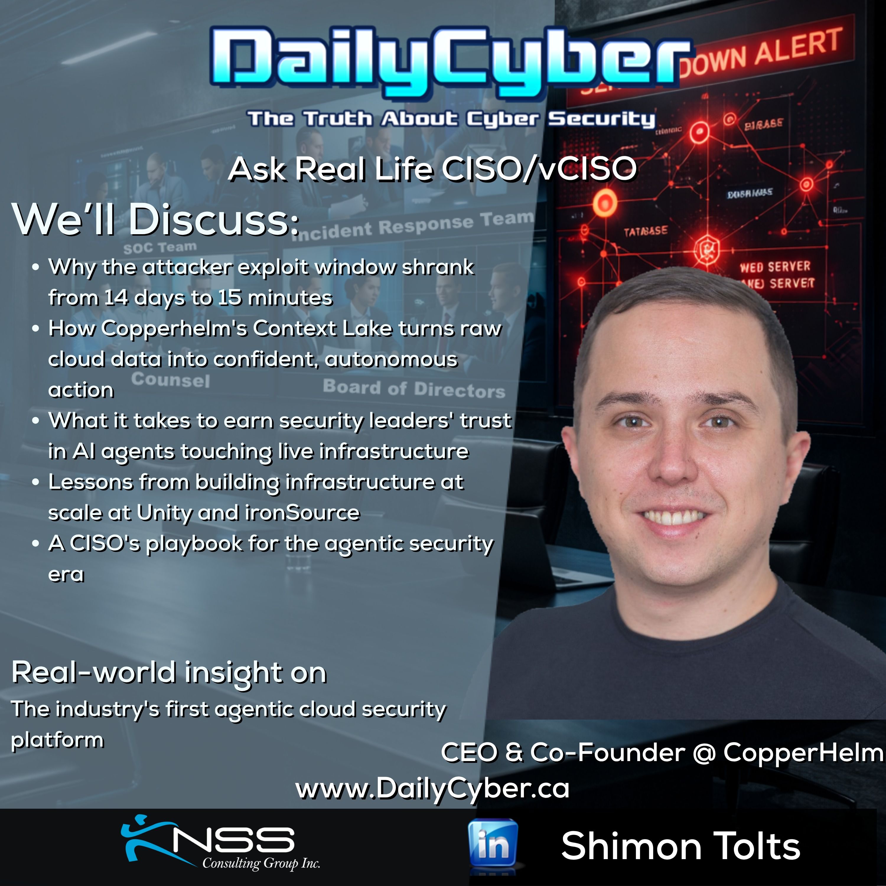 Agentic AI Closing Cloud Security's 15-Minute Exploit Window | DailyCyber 297 with Shimon Tolts episode artwork