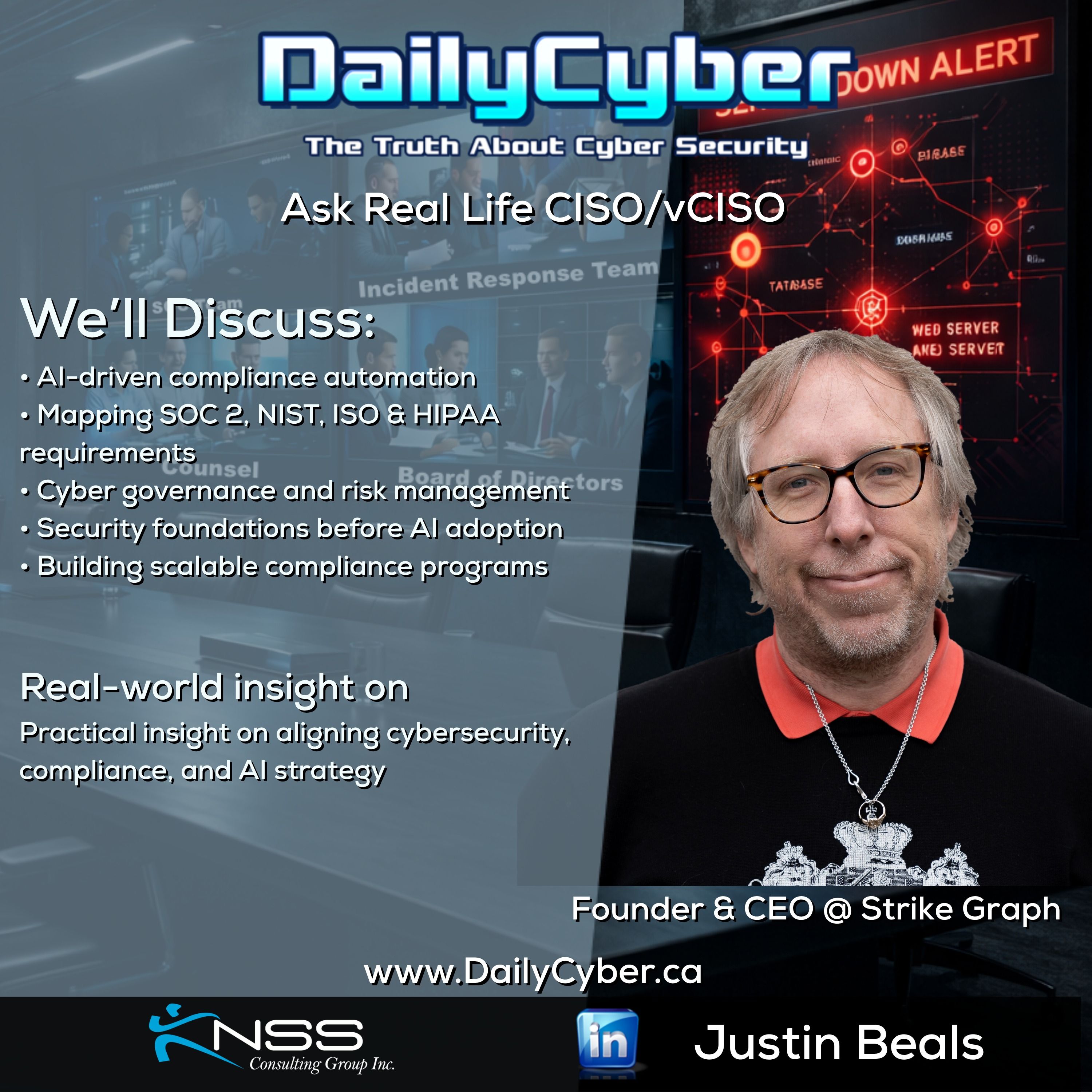 AI, Compliance Automation & The Future of Cyber Governance | DailyCyber with Justin Beals episode artwork