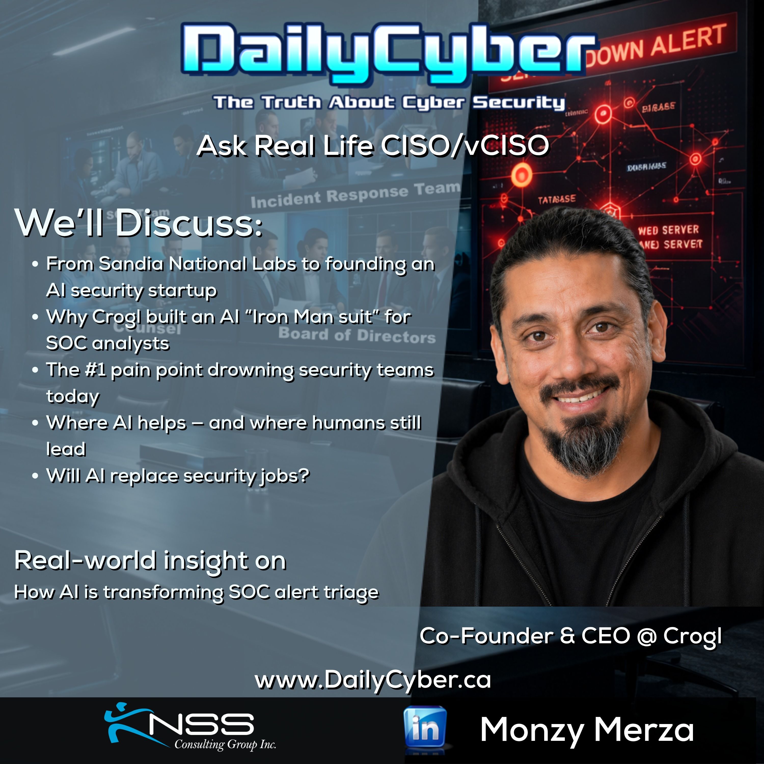 AI-Powered Security Operations & The Future of the SOC | DailyCyber 296 with Monzy Merza episode artwork