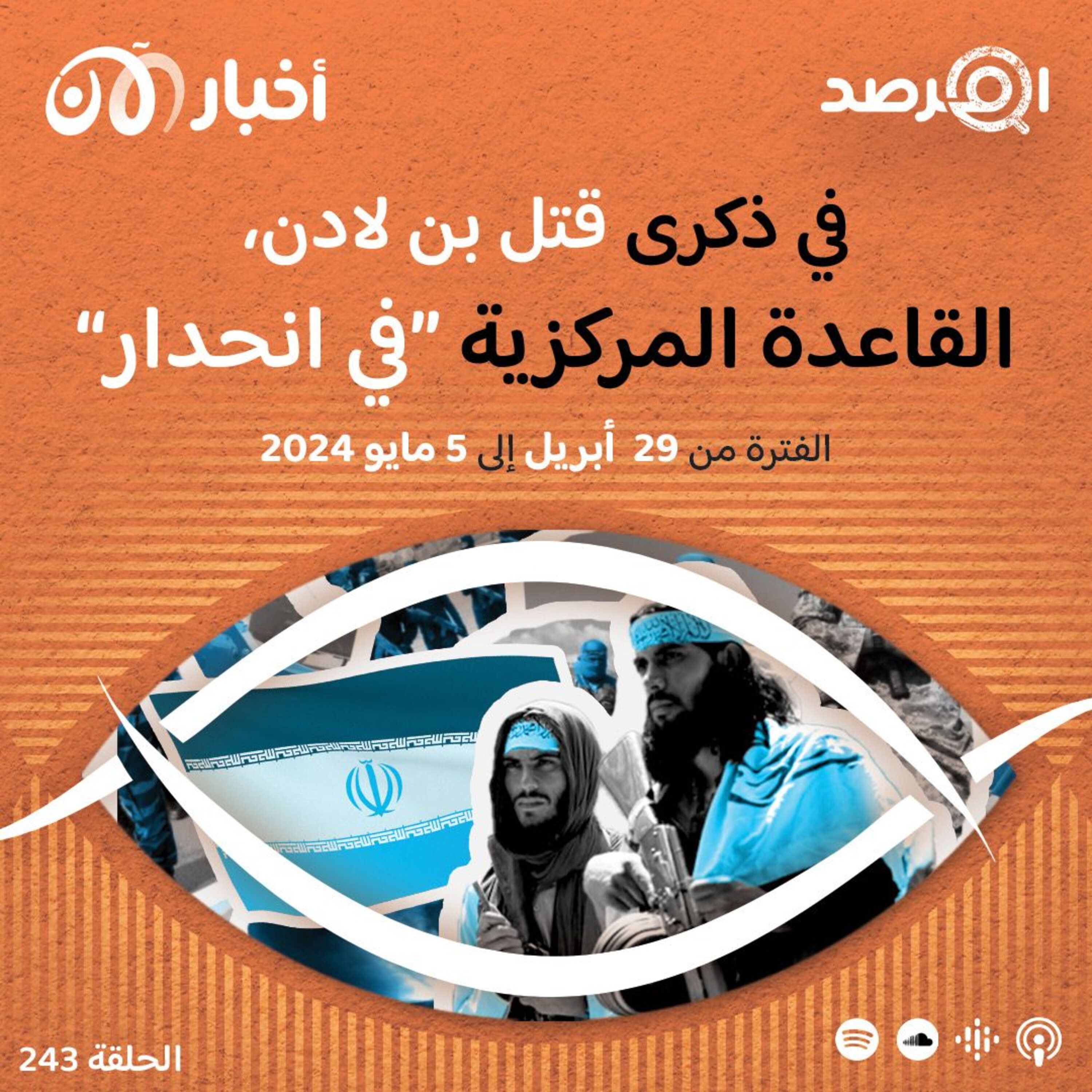 المرصد ٢٤٣: في ذكرى قتل بن لادن، القاعدة المركزية ”في انحدار“ تتلقفها طالبان وإيران