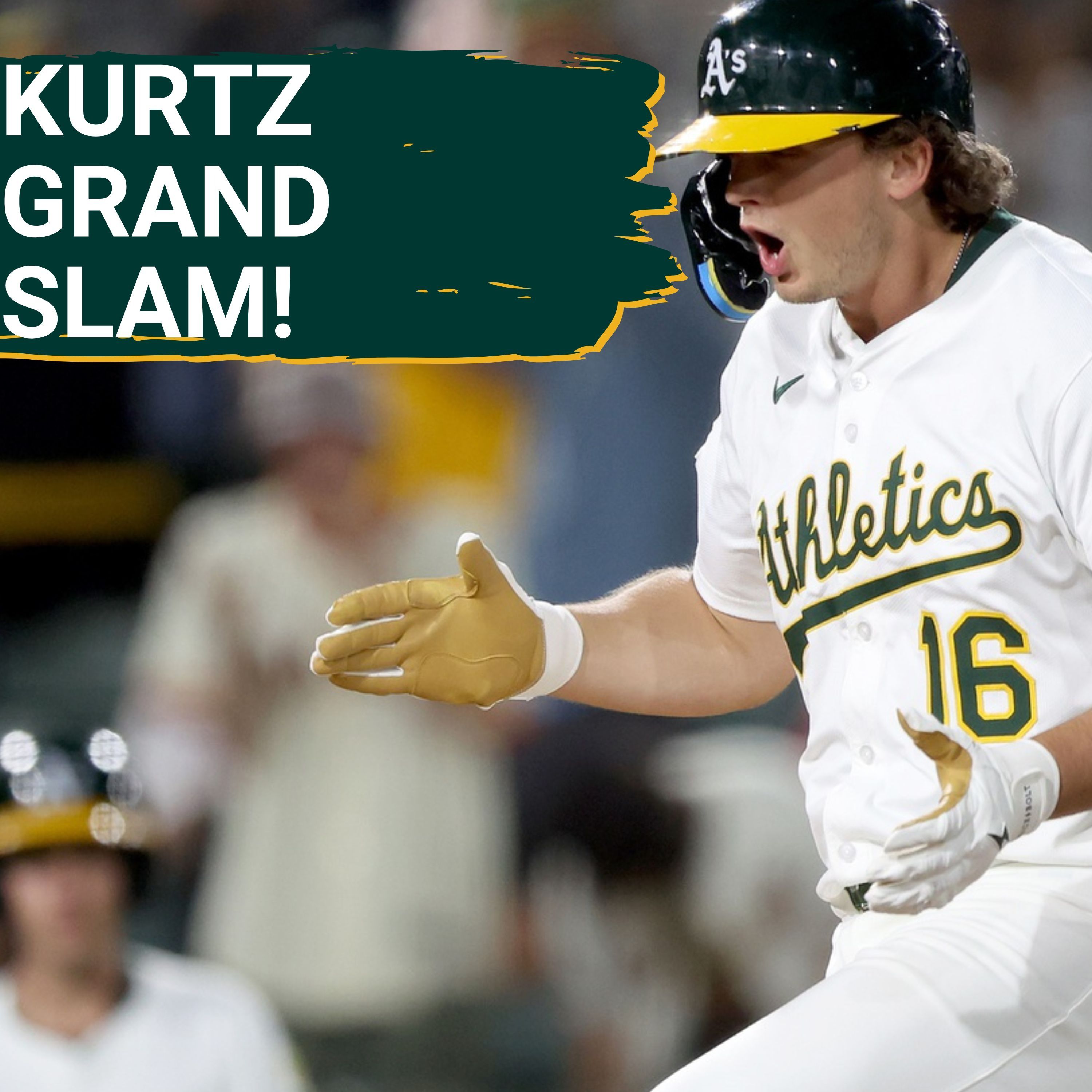 A'S GO DEEP: Kurtz's Grand Slam Ignite A's 10-1 Rou
