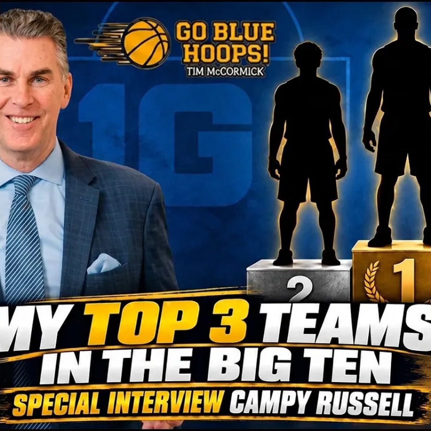 Tim McCormick's Top 3 Teams in The Big Ten & special guest Campy Russell - GO Blue Hoops Ep 52