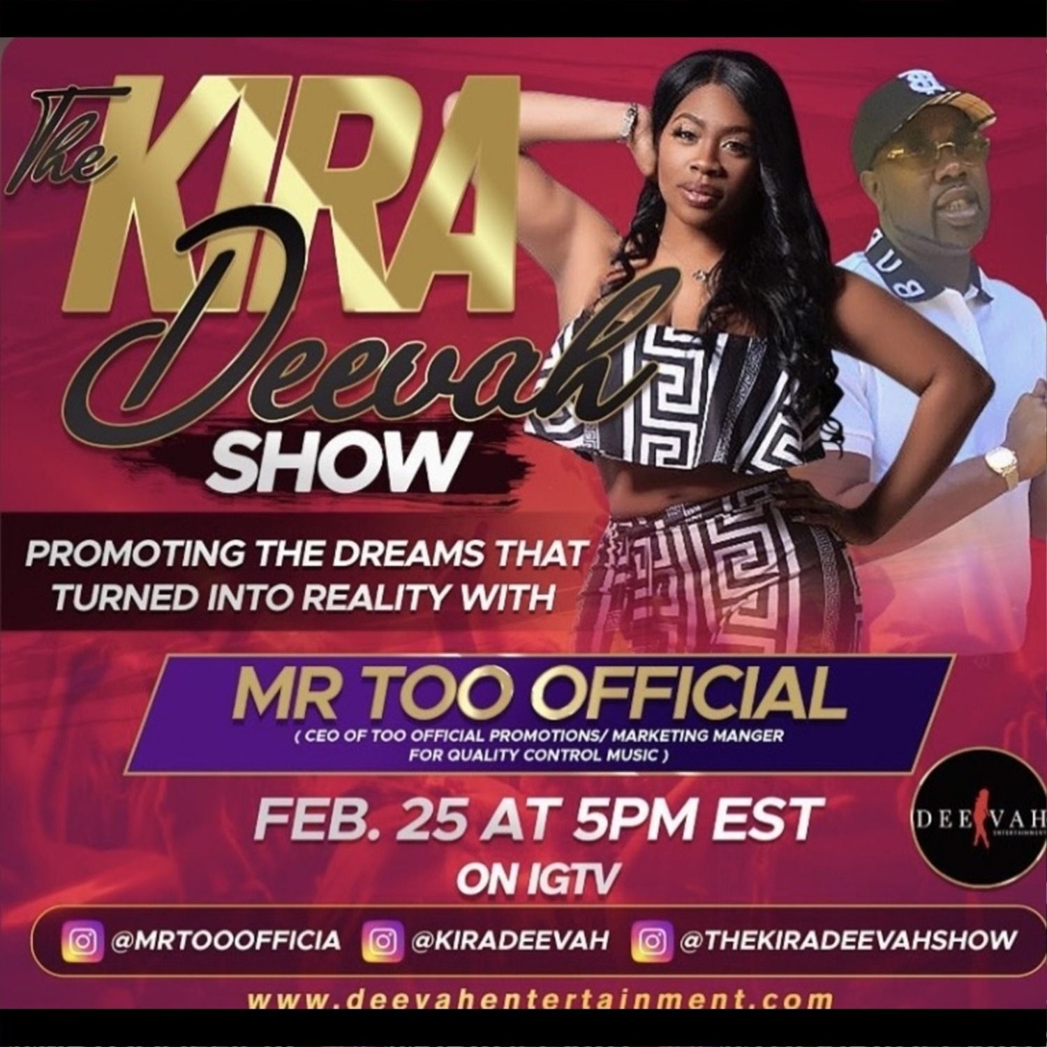 Kira DeeVah Interviews Mr Too Official | Music, Life & The Journey 🔥