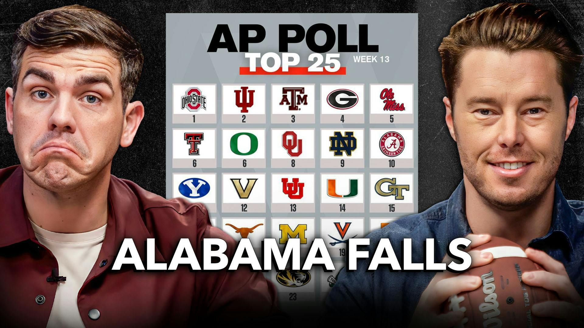 AP POLL REACTION & College Football Week 12 Recap | Alabama Falls Far