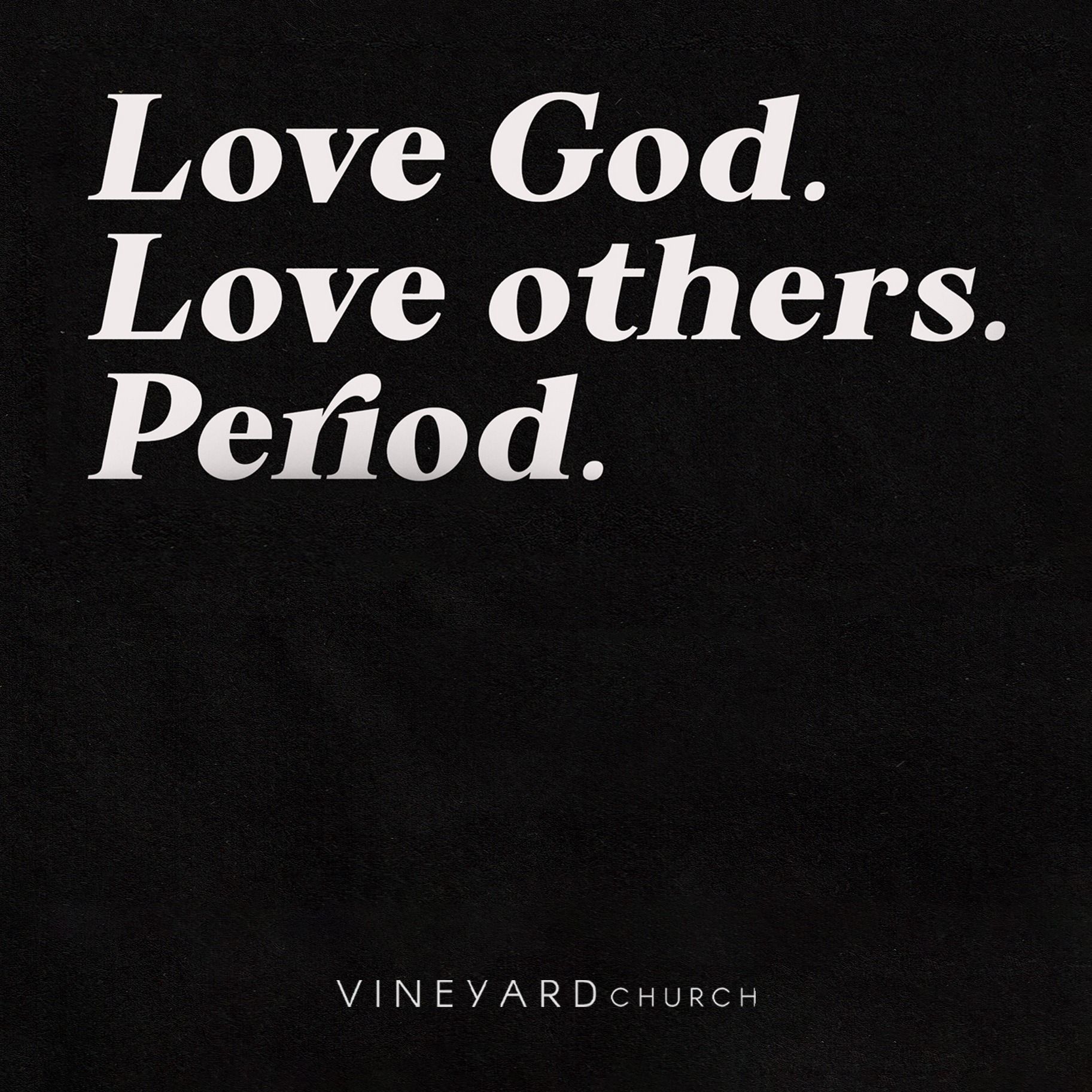 Participants in the Mission of Jesus : Love God. Love others. Period. episode artwork