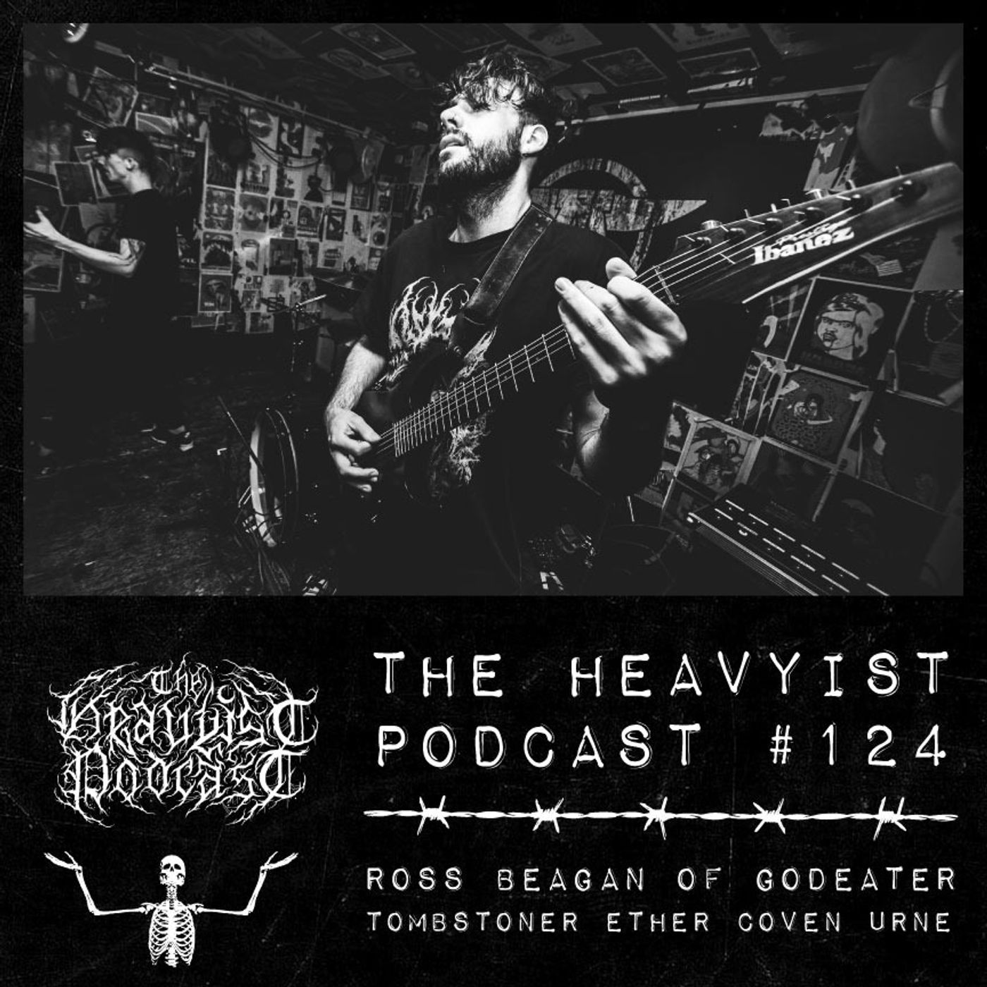 The Heavyist #124 Tombstoner / Ether Coven / URNE with Ross Beagan of Godeater episode artwork