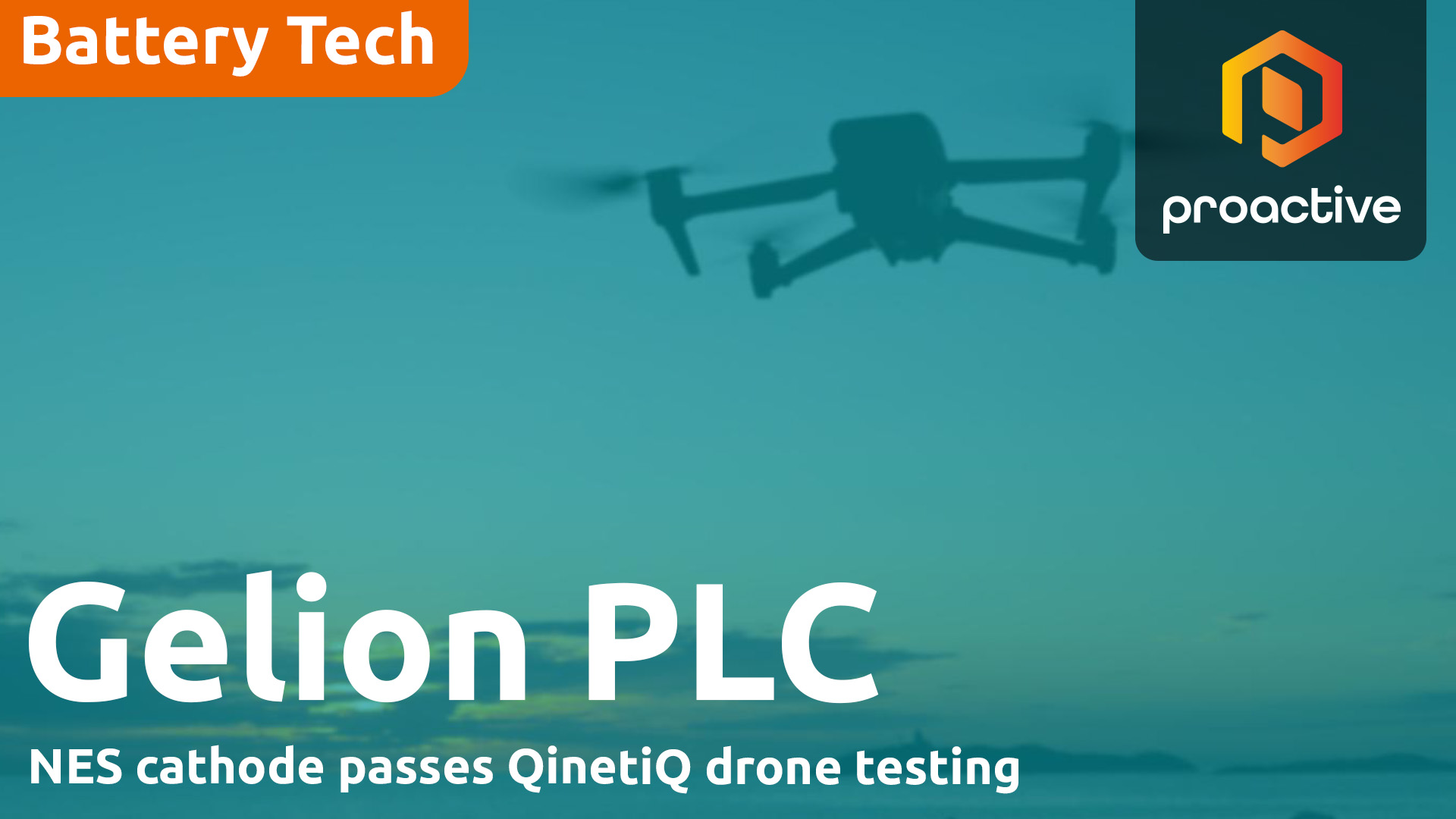 Gelion CEO: QinetiQ drone testing proves lithium-sulfur cells can go the distance