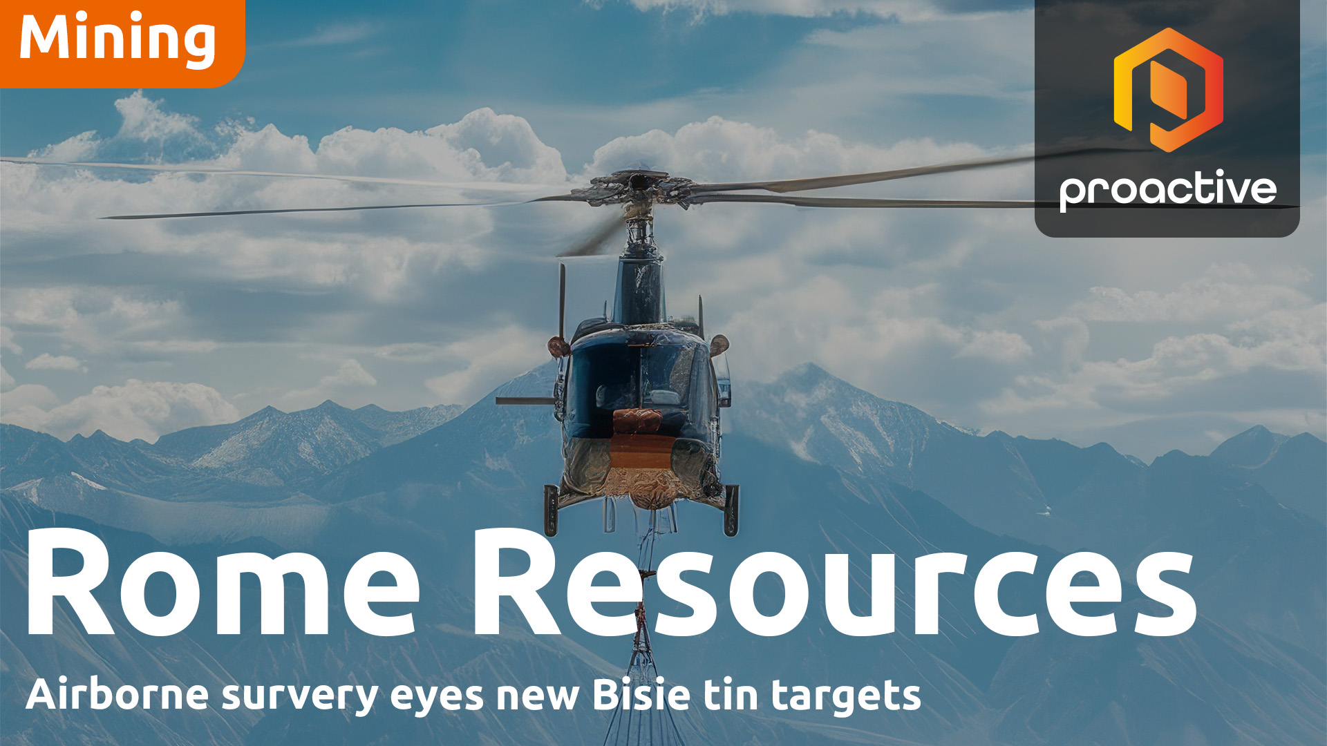 Rome Resources: Airborne survey to unlock Bisie tin district's hidden potential