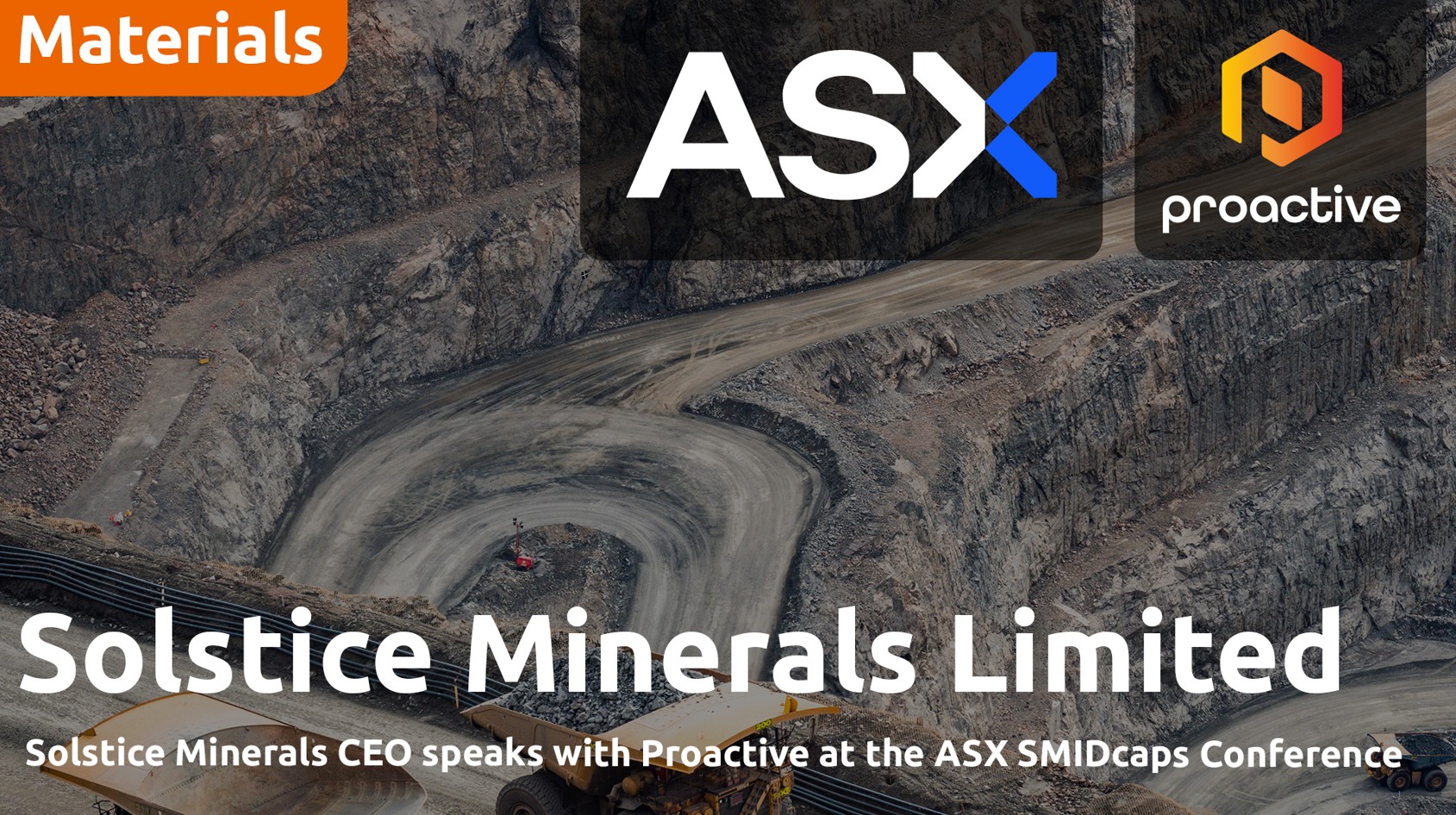 Solstice Minerals CEO speaks with Proactive at the ASX SMIDcaps Conference