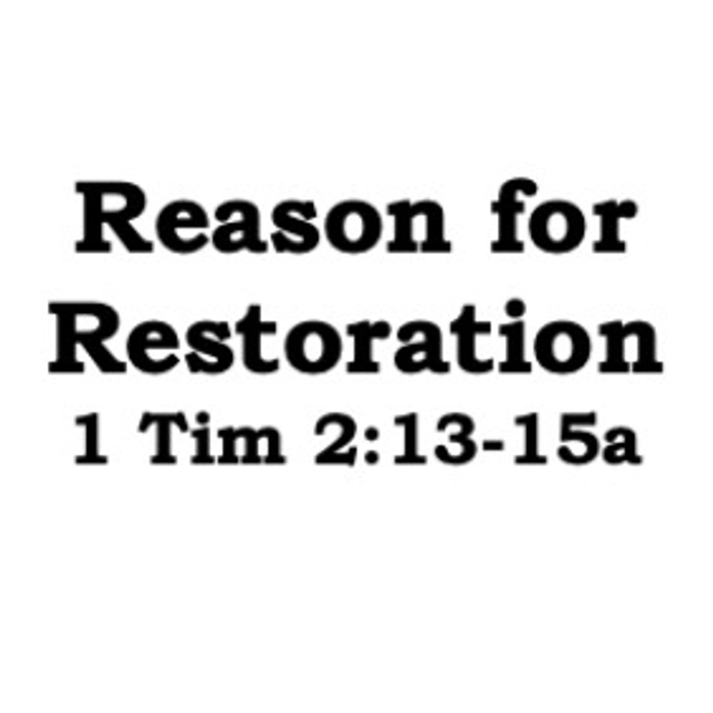 1 Tim 2.13-14 Creation Order? No. Eligible for Ministry? Yes!