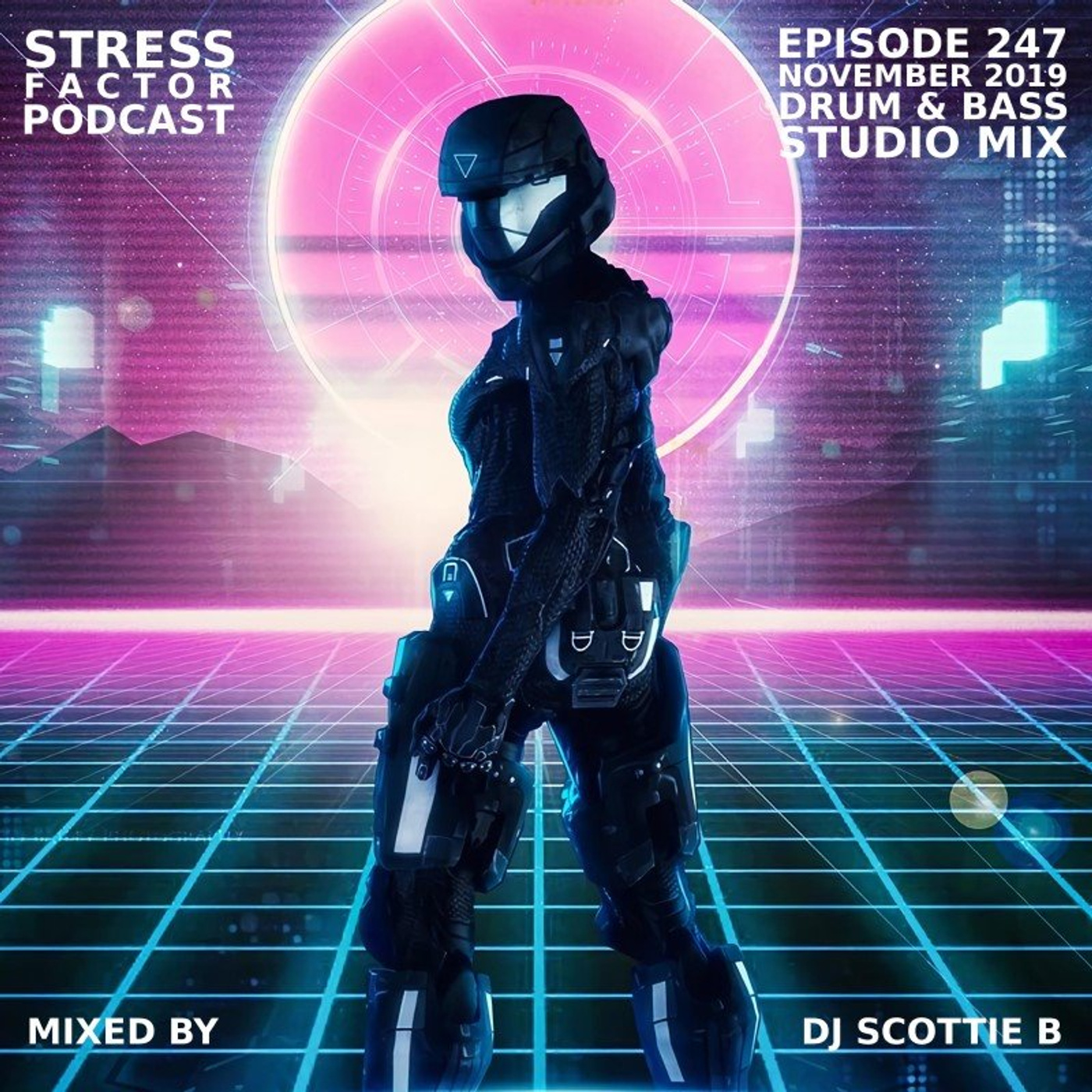 Stress Factor Podcast 247 - DJ Scottie B - November 2019 Drum & Bass Studio Mix episode artwork