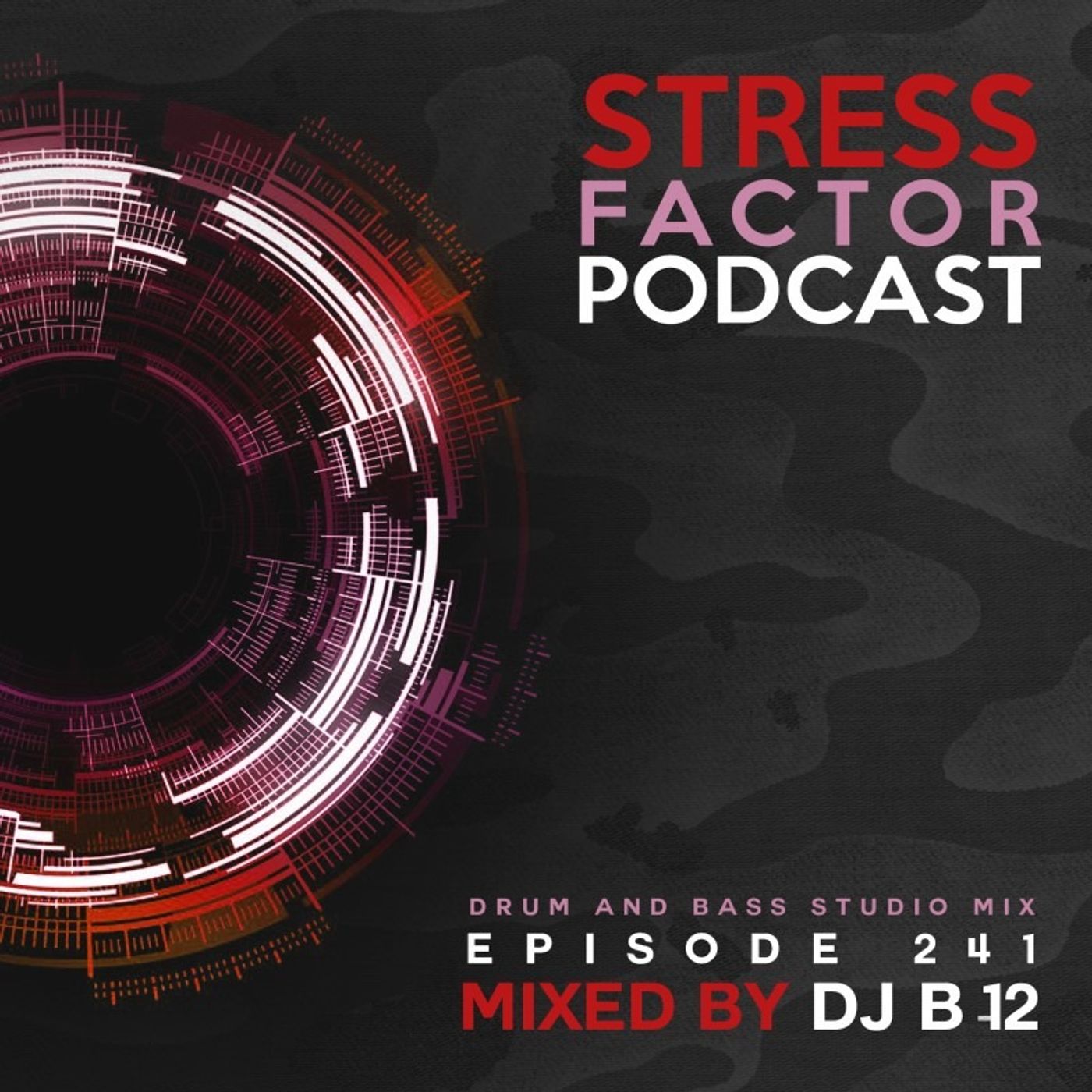 Stress Factor Podcast 241 - DJ B-12 - July 2019 Jungle & Drum & Bass Studio Mix episode artwork