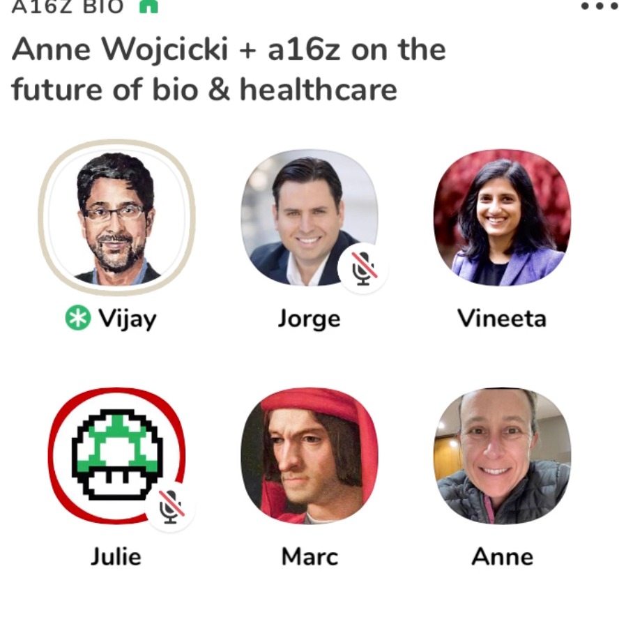 a16z Bio + Health #7: The Power of Patient Data with Anne Wojcicki | a16z  Live
