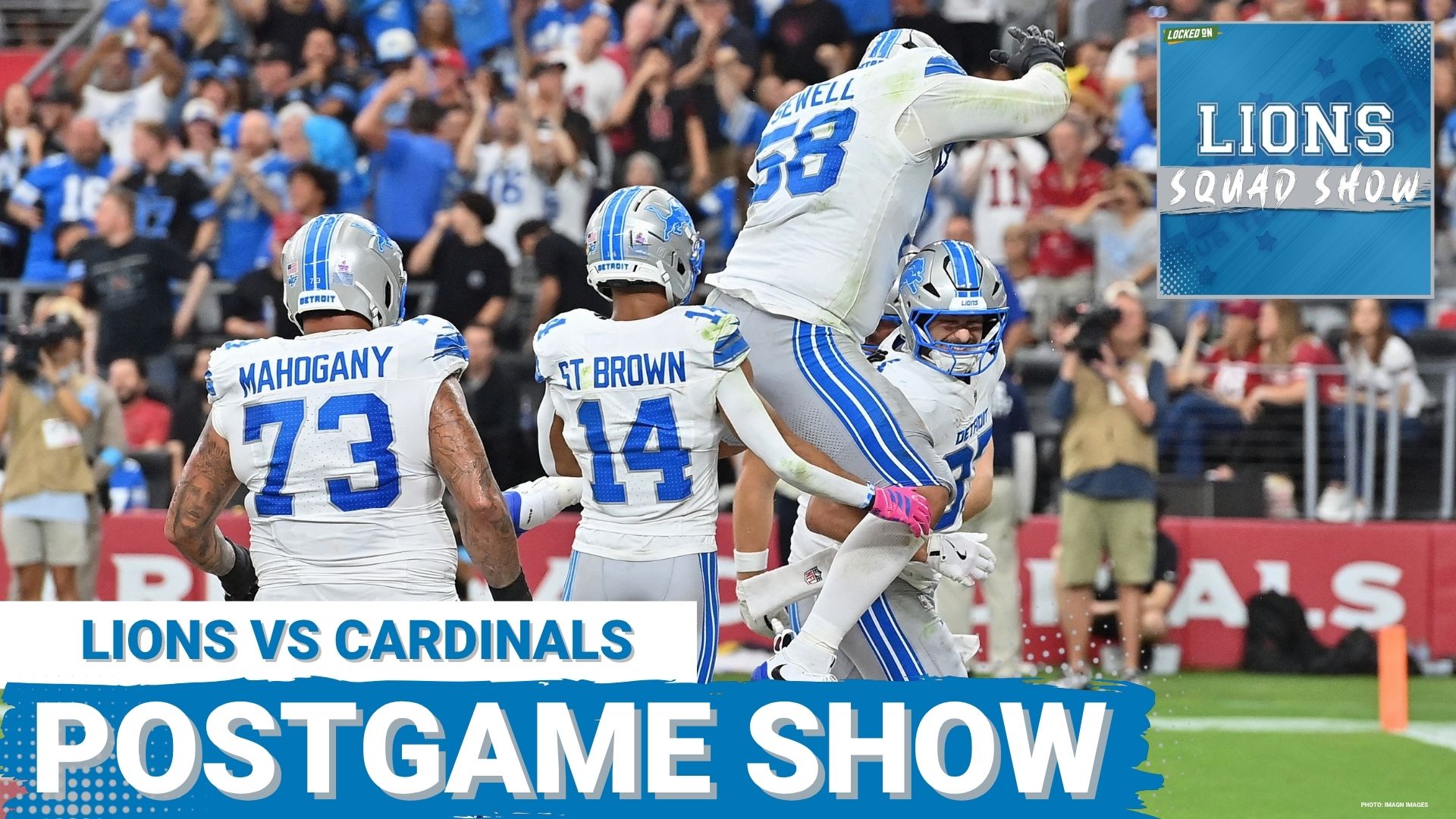 LIONS SQUAD SHOW: Detroit Lions CRUSH Arizona Cardinals, 3-2 Heading To Bye Week | Postgame Show