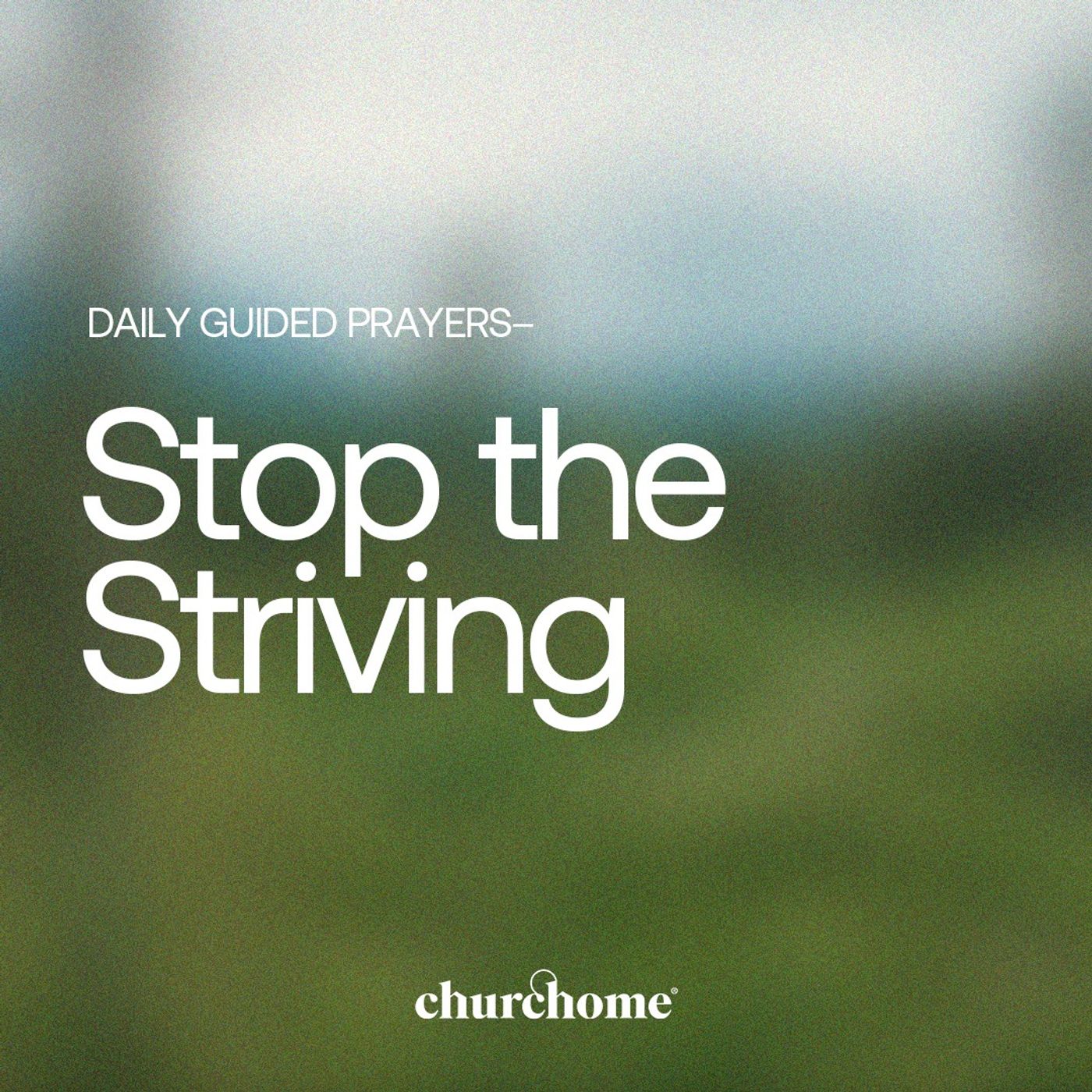 Stop the Striving