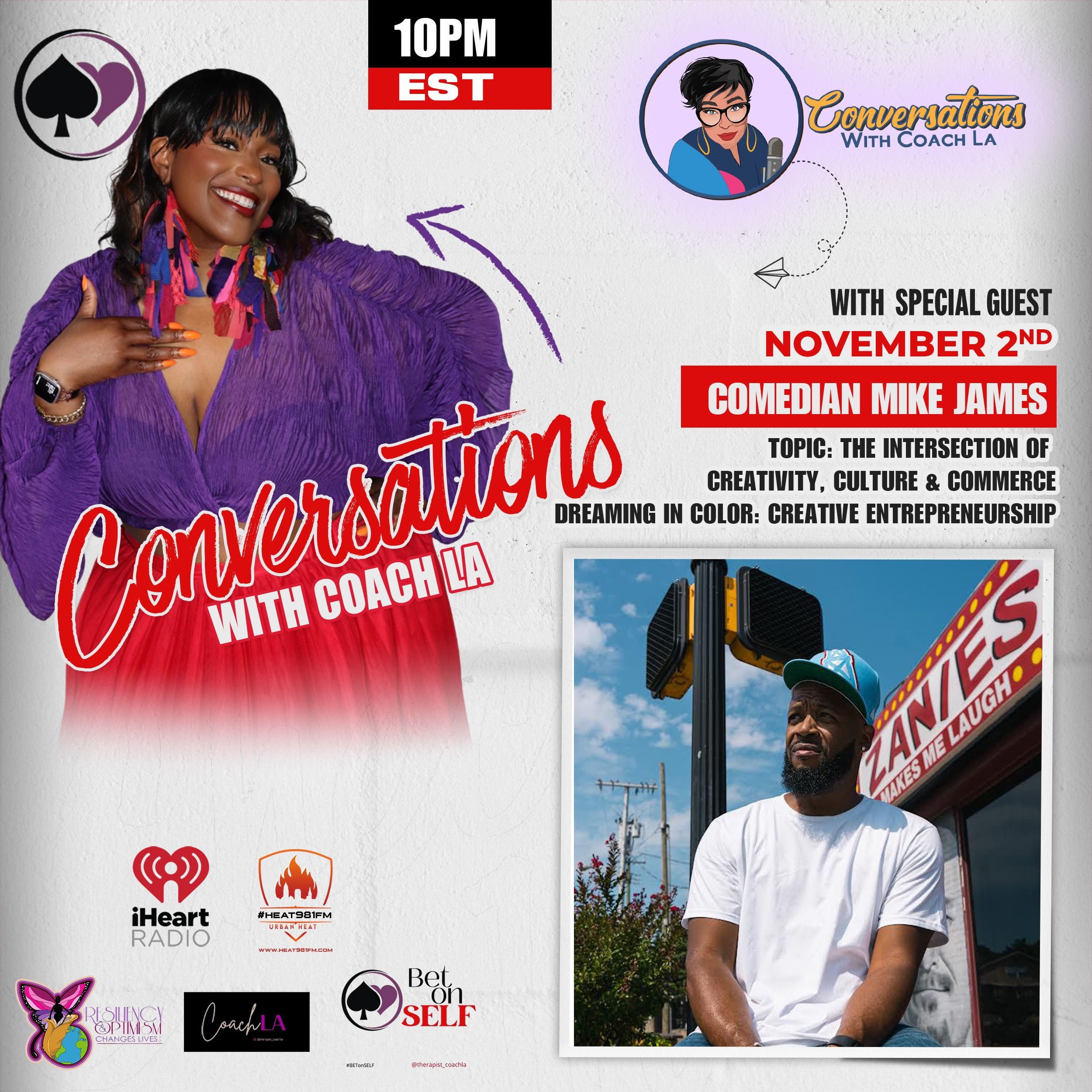 Dreaming in Color: Creative Entrepreneurship featuring FunnyMan Mike James episode artwork