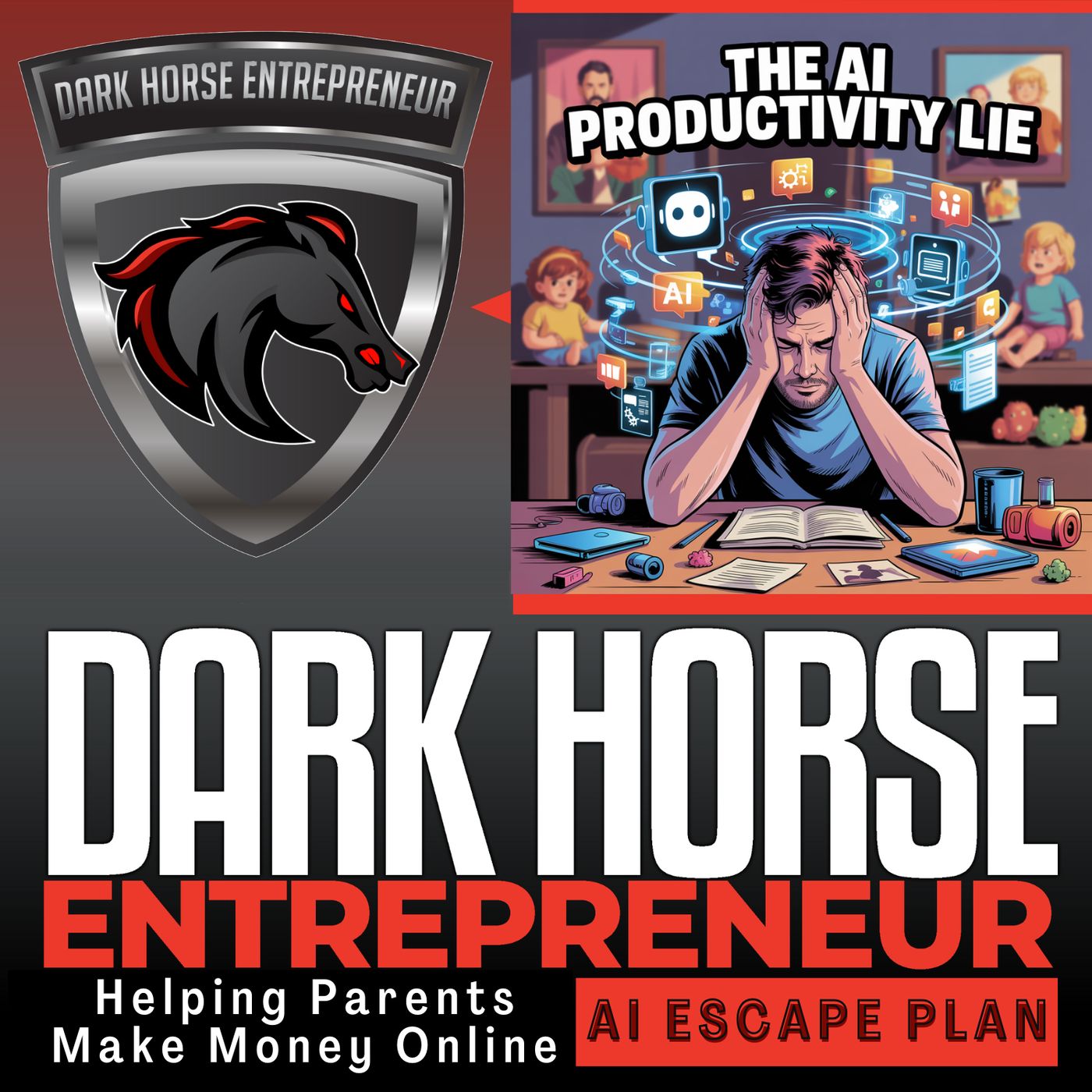 EP 525 The AI Productivity Lie Thats Destroying Parent Entrepreneurs | AI burnout | entrepreneur tips | ai entrepreneur episode artwork