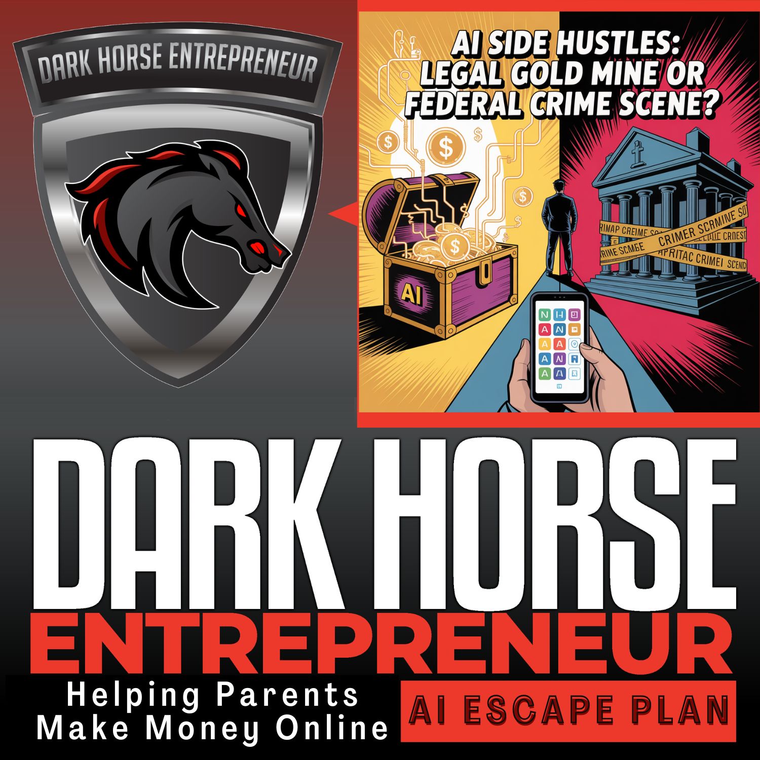 EP 545 AI Side Hustles: Legal Gold Mine or Crime Scene? | Make Money Online Safely episode artwork