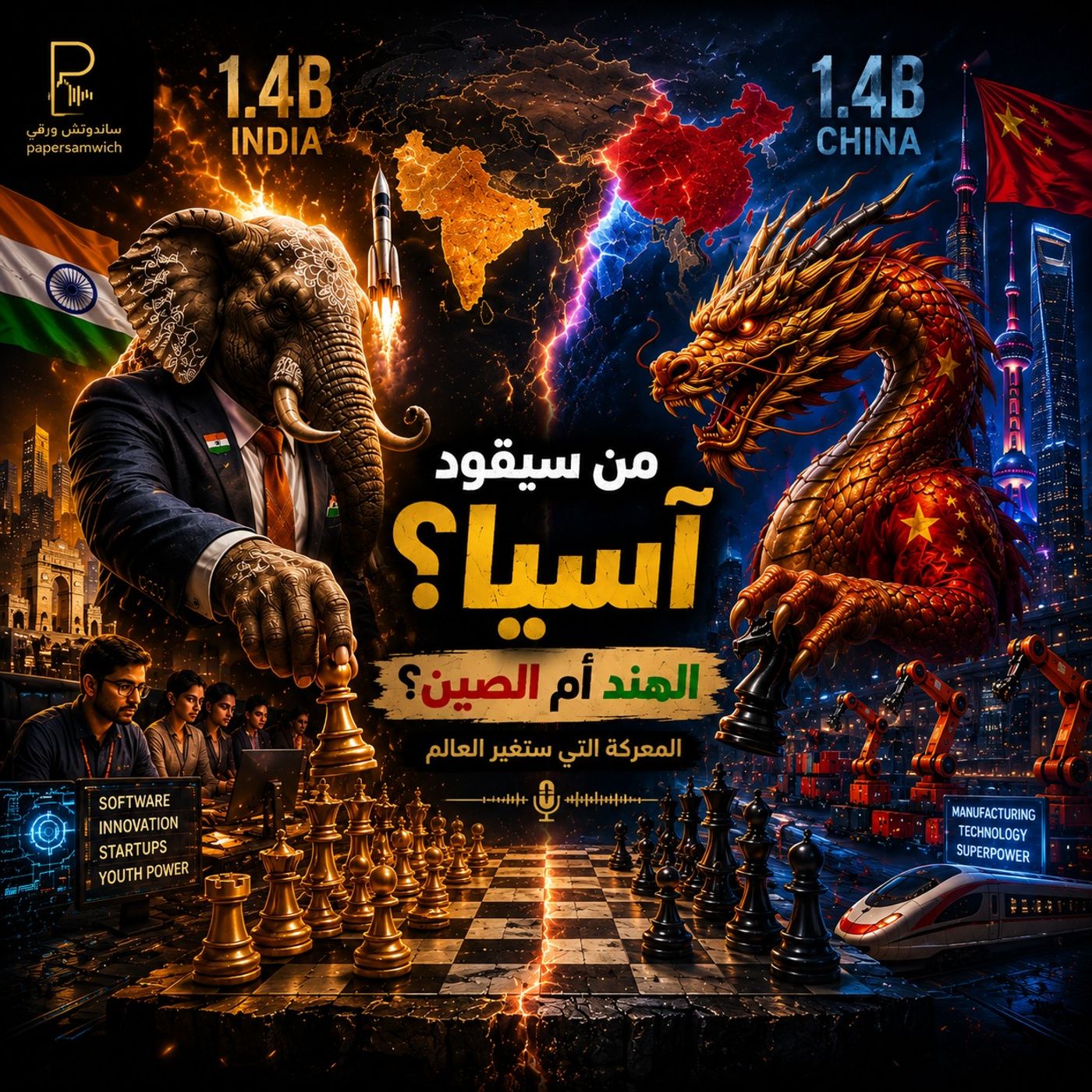 التنين ضد الفيل: من سيبتلع الاقتصاد العالمي أولاً؟