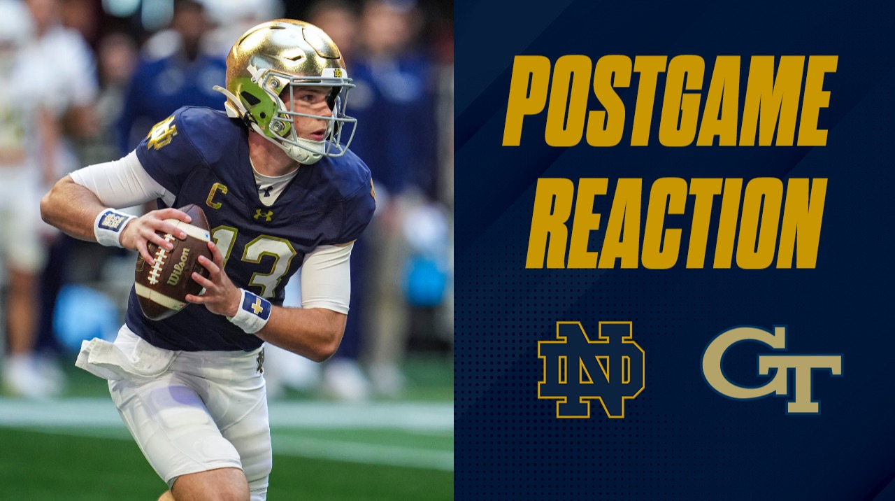 Notre Dame football vs. Georgia Tech Yellow Jackets postgame reaction show | Irish CFP bound?
