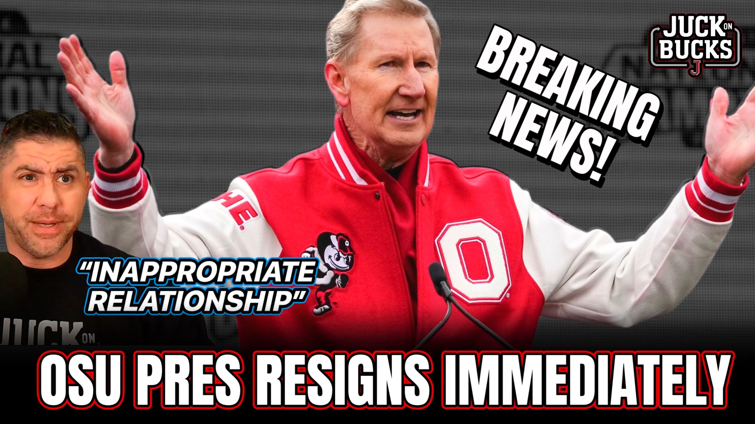 Ohio State President Resigns suddenly over inappropriate relationship episode artwork
