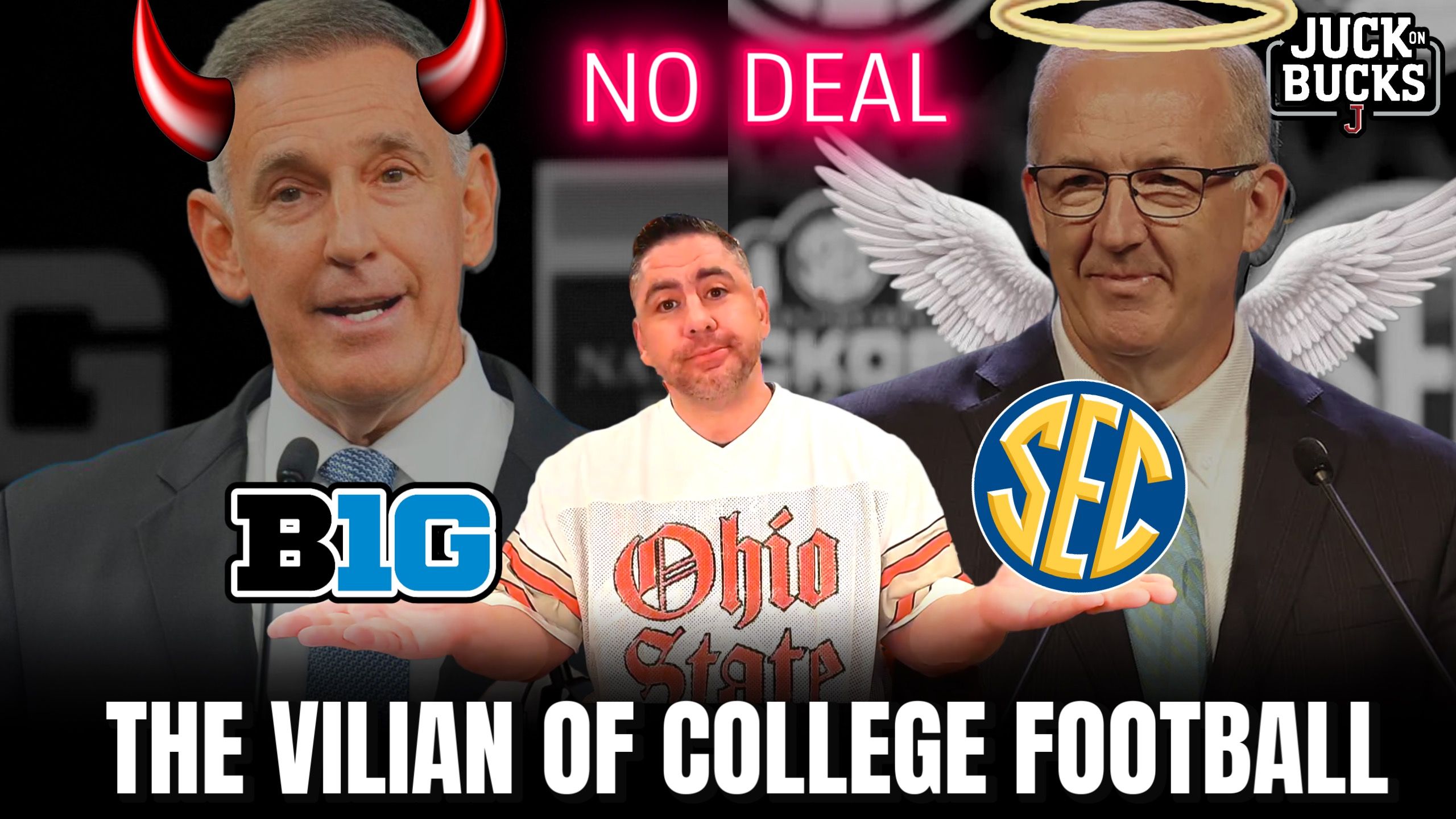 The playoff battle unfolding between the guardian and the Villian of College football